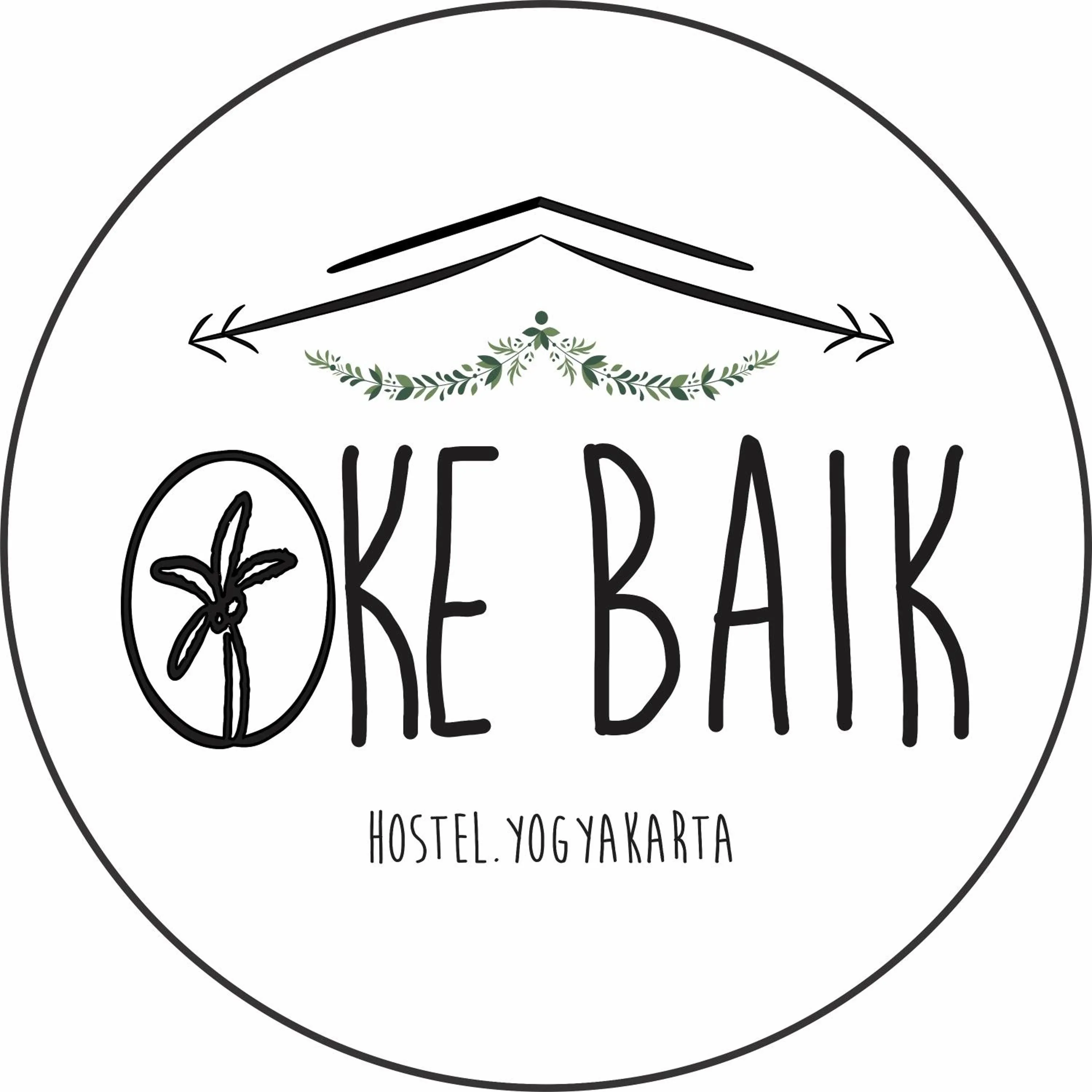 Property logo or sign in Oke Baik Hostel