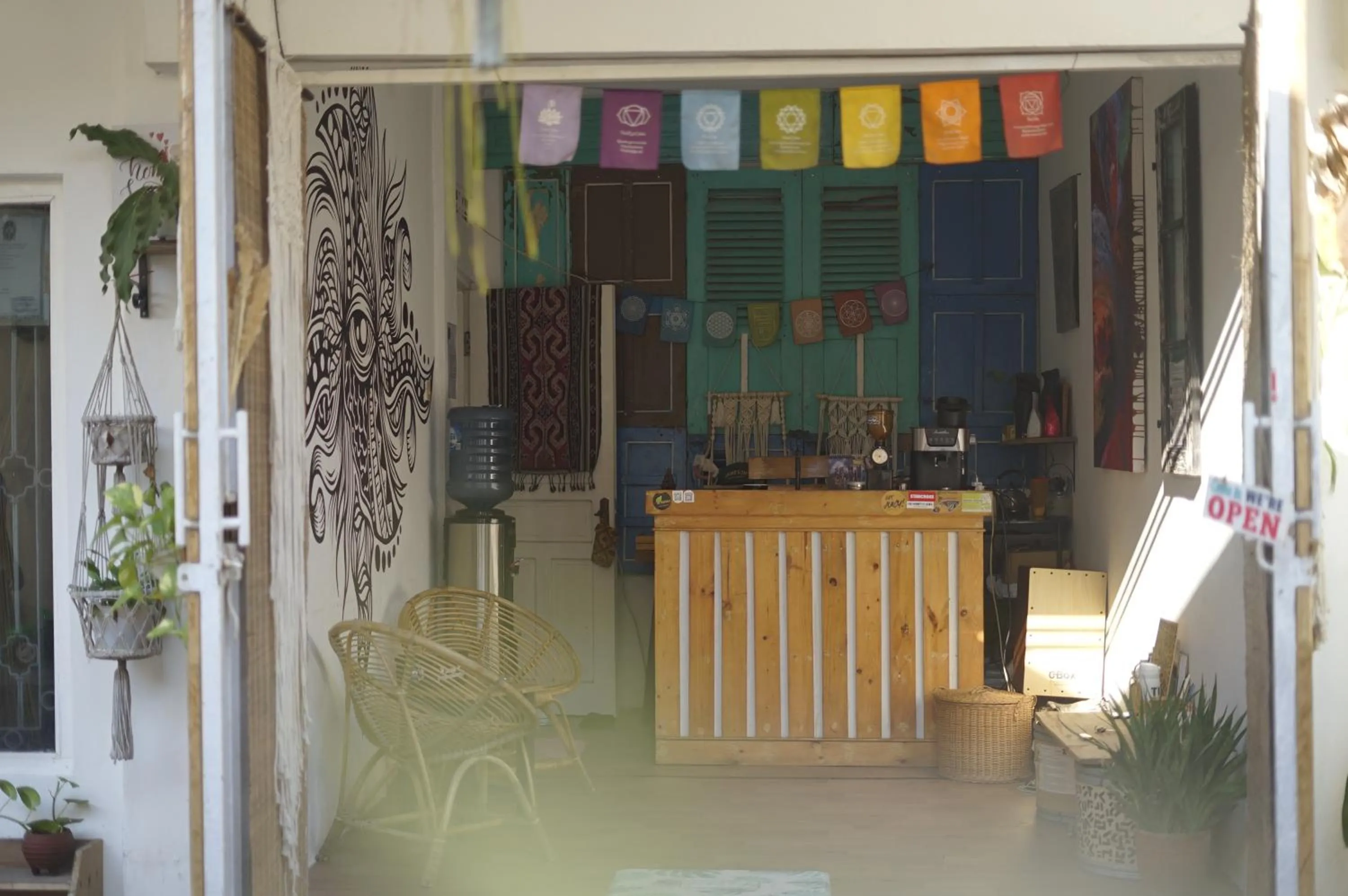 Lobby or reception in Oke Baik Hostel