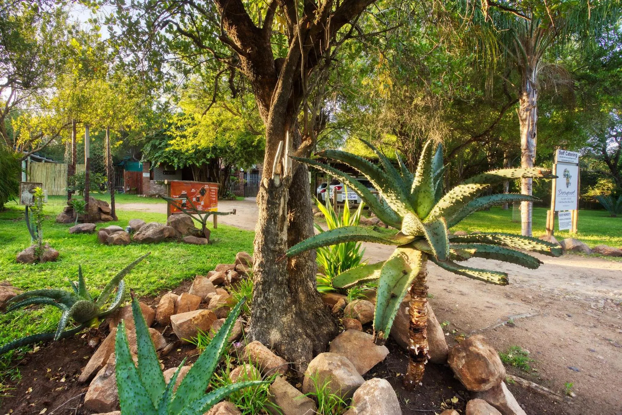 Garden view in Doringpoort Lodge