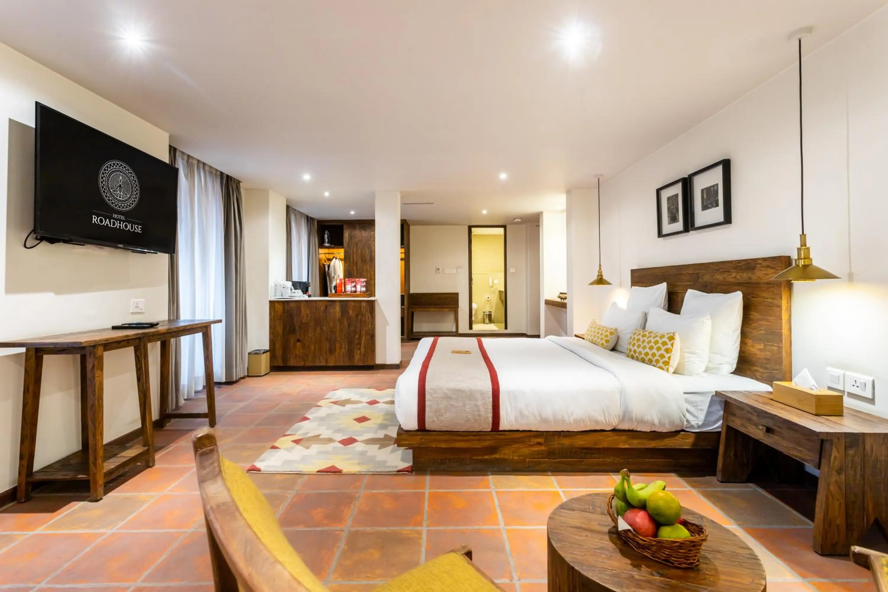 View (from property/room), Bed in Hotel Roadhouse, Thamel, Kathmandu- Contemporary Boutique