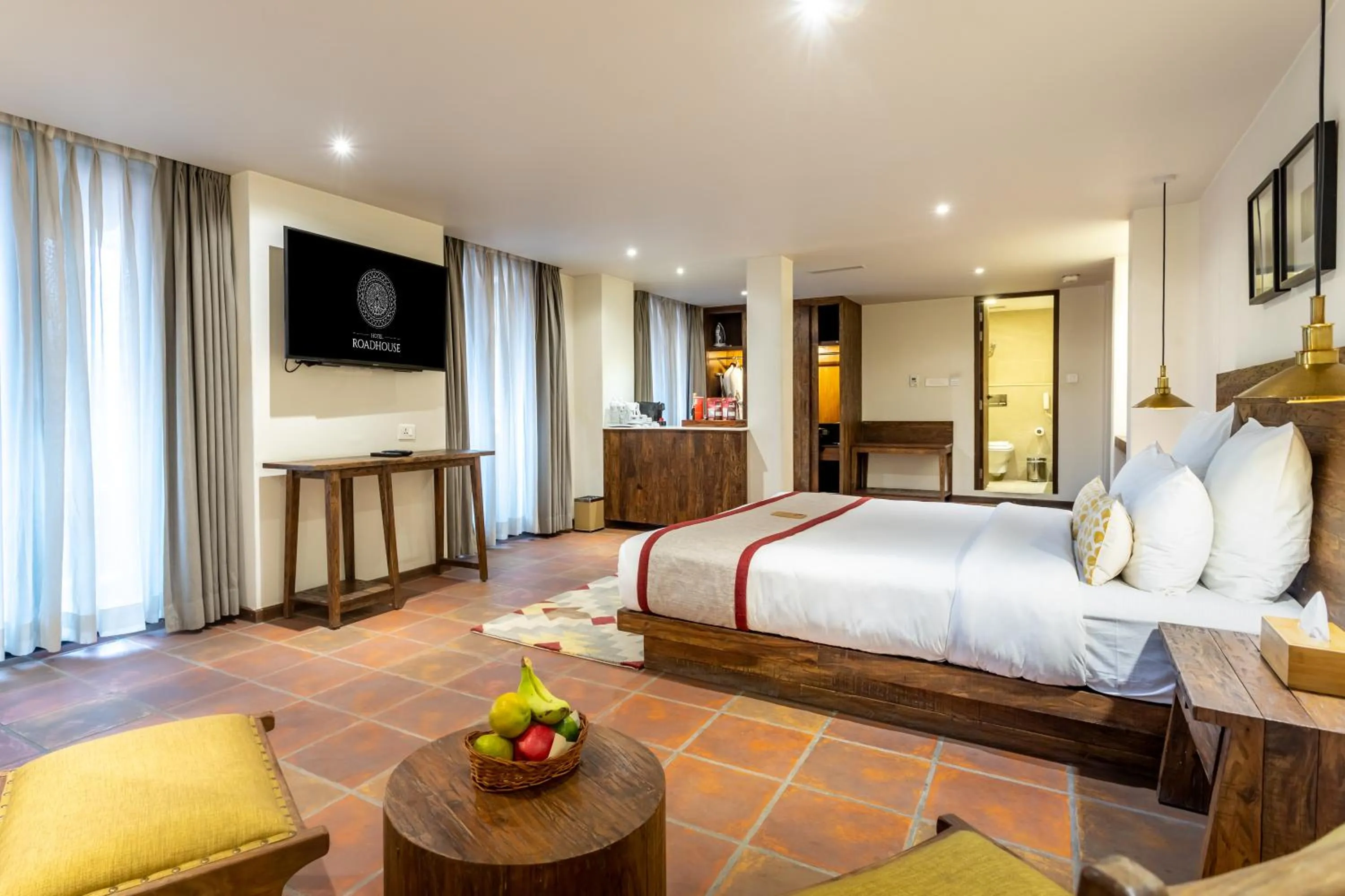 View (from property/room), Bed in Hotel Roadhouse, Thamel, Kathmandu- Contemporary Boutique