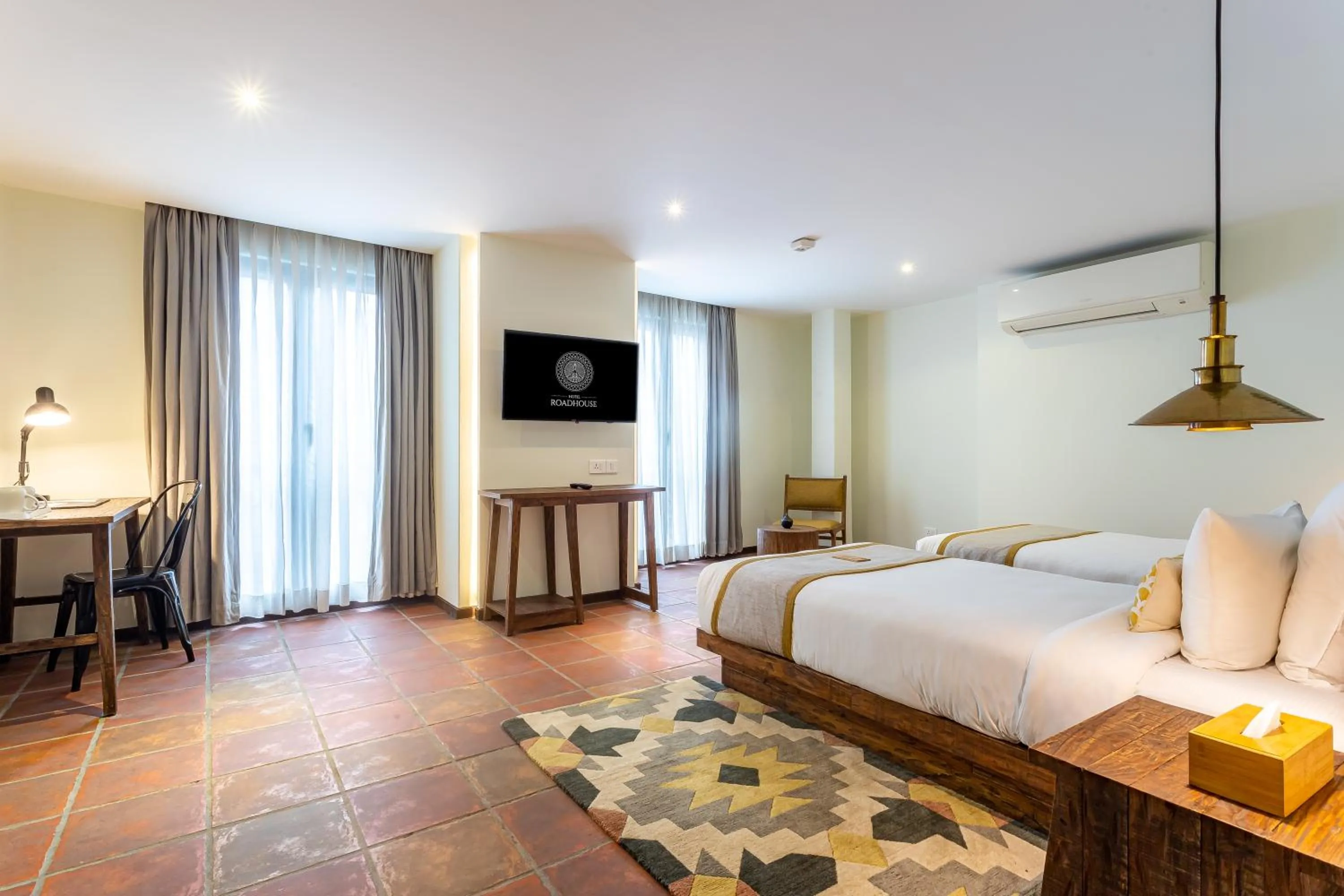 Bed in Hotel Roadhouse, Thamel, Kathmandu- Contemporary Boutique