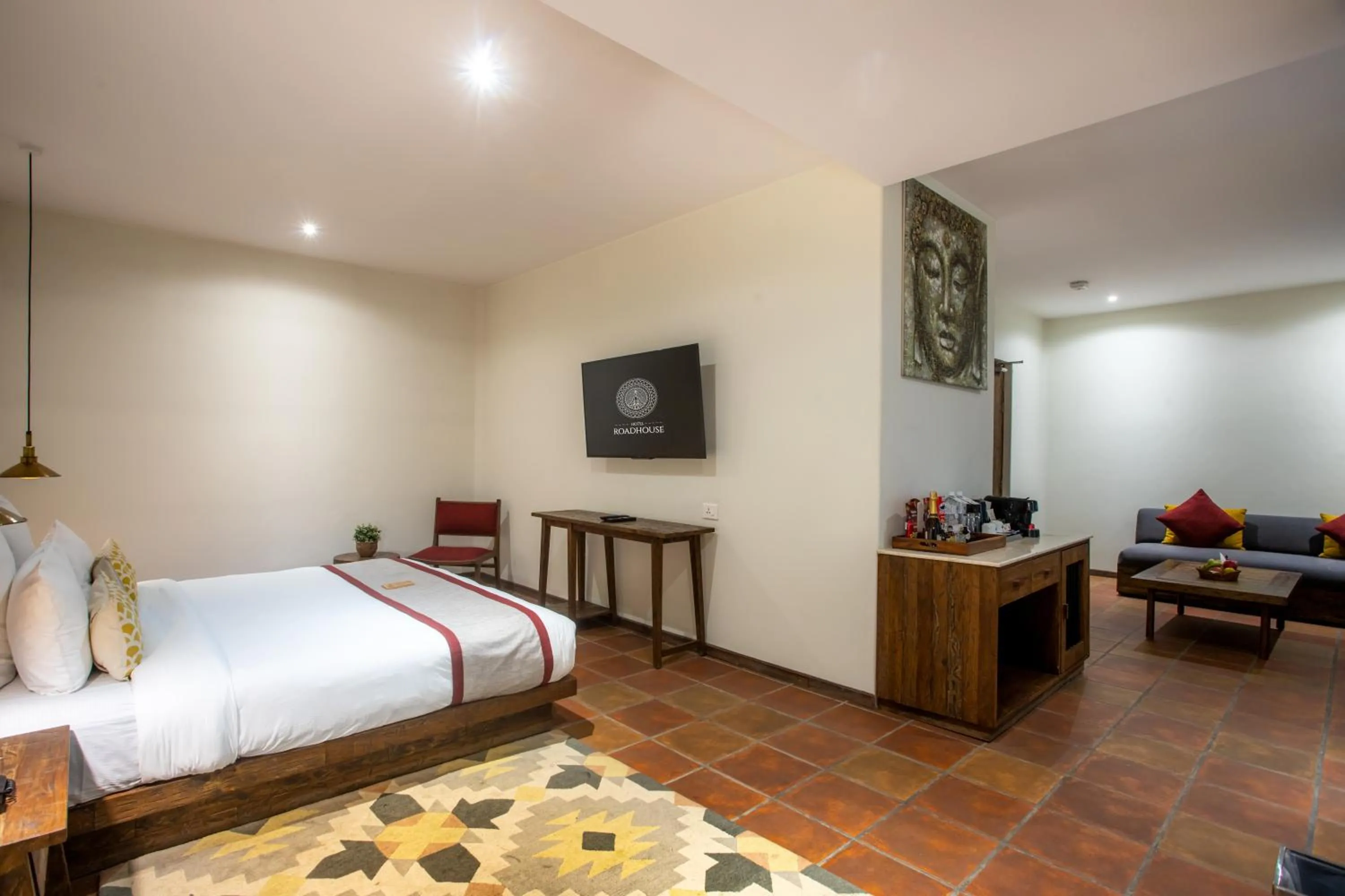 Bed in Hotel Roadhouse, Thamel, Kathmandu- Contemporary Boutique