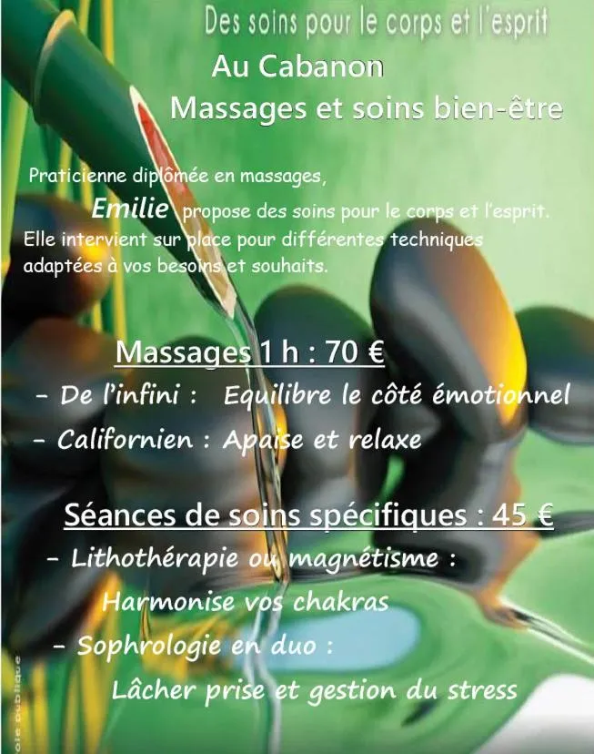 Massage in Au Cabanon Chez Nath - chbre d'hôtes