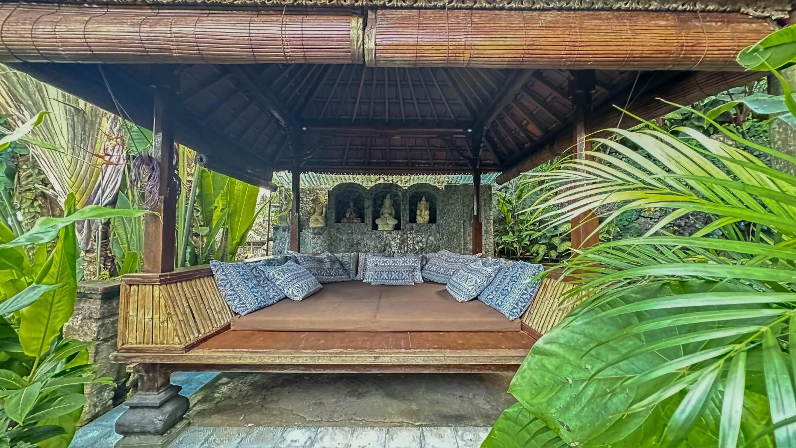 Seating area in Tirtagangga Water Palace Villas