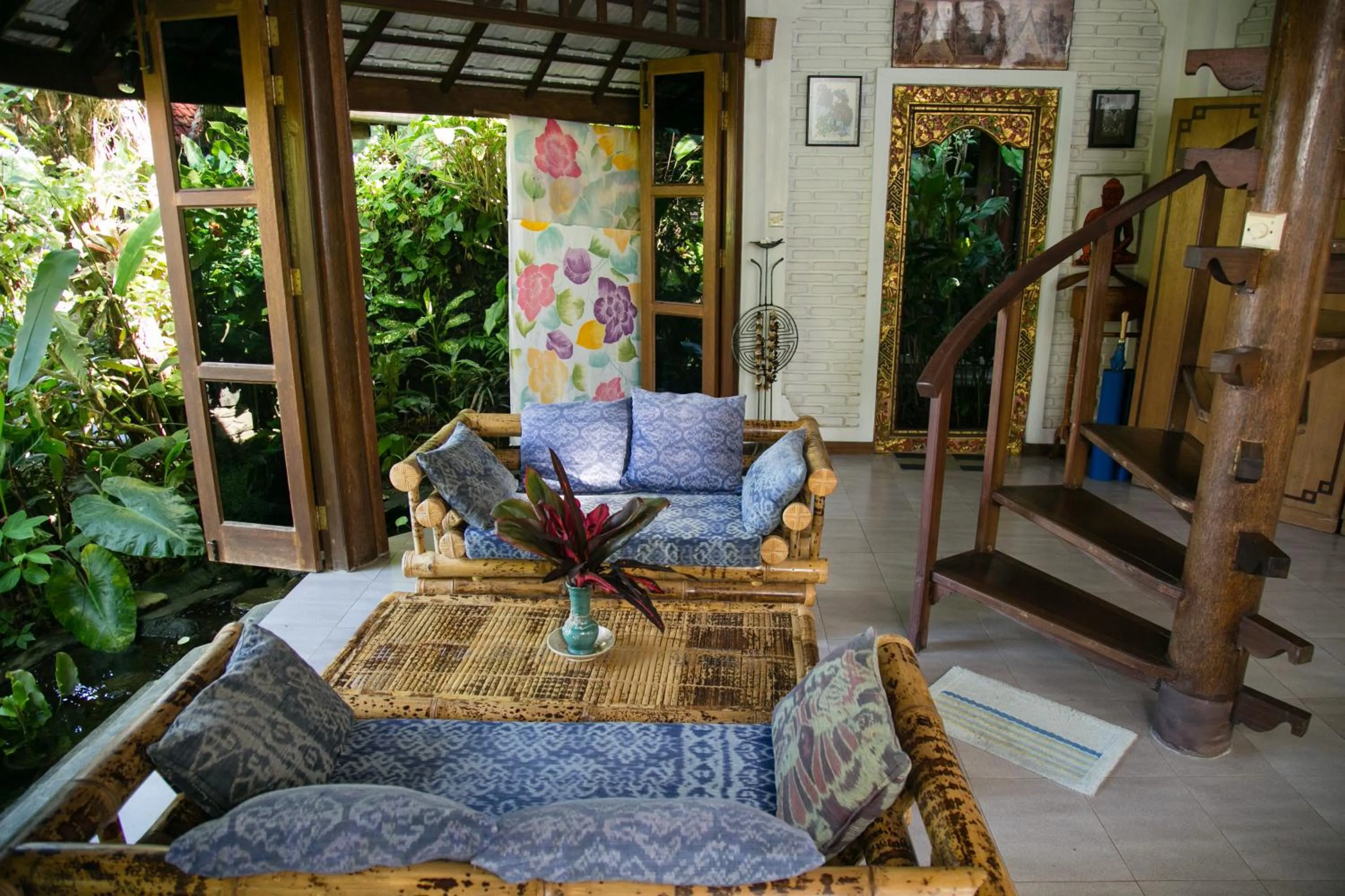 Living room in Tirtagangga Water Palace Villas