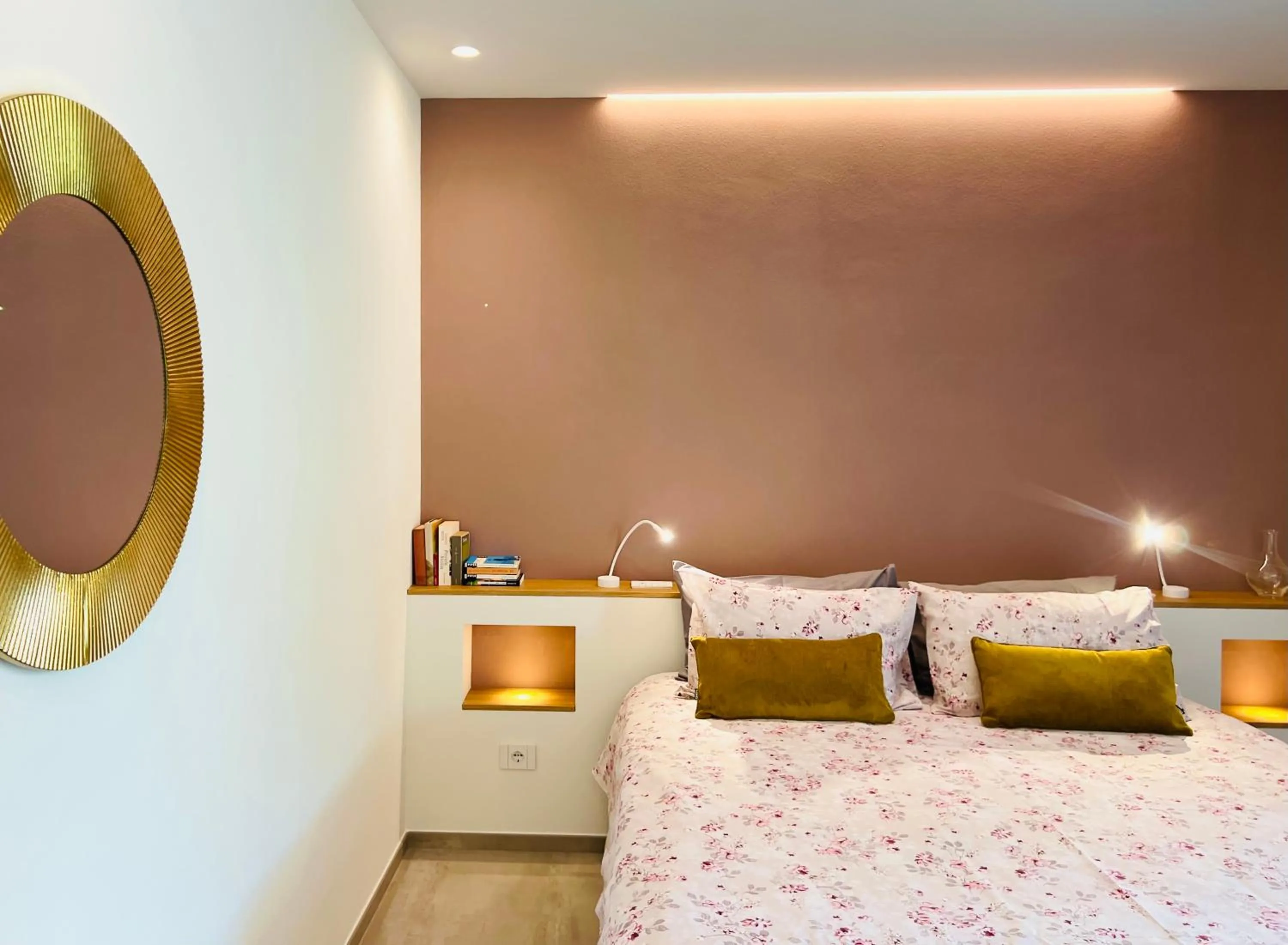 Bed in Villa Costantina with heated POOL