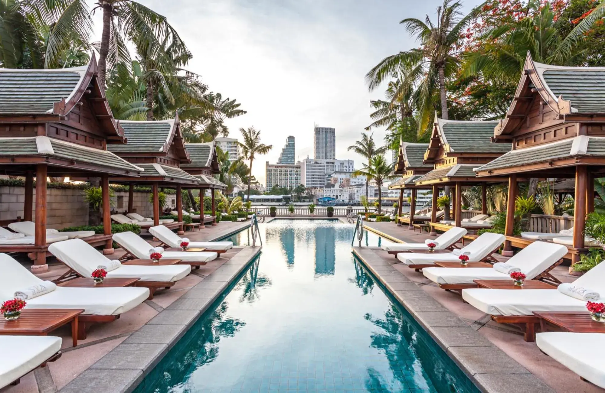 Pool view in The Peninsula Bangkok Pool view in The Peninsula Bangkok