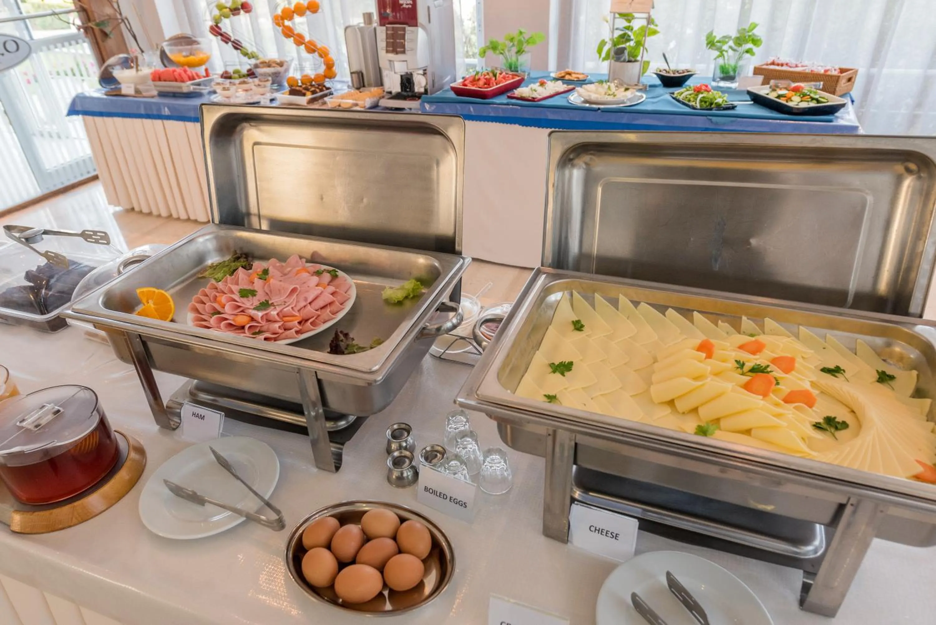 Buffet breakfast in Crystal Beach Hotel