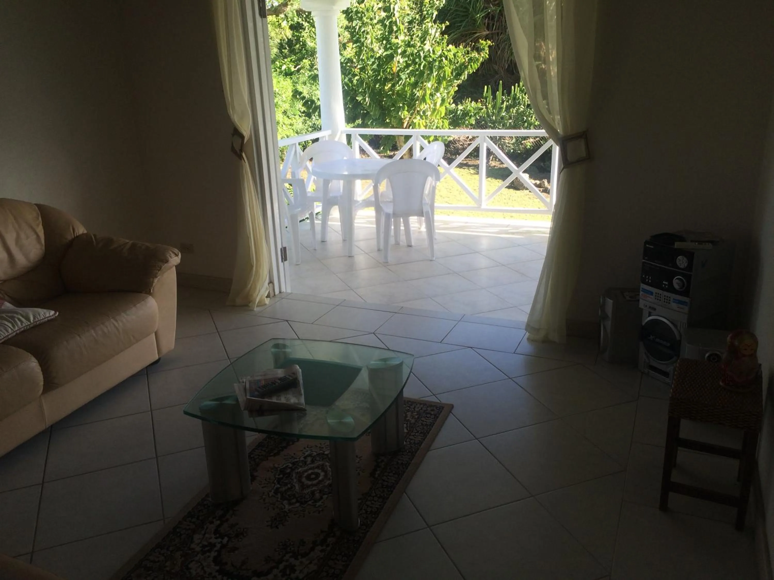 Balcony/Terrace in Spacious White House Villa 1 minute to sandy beaches