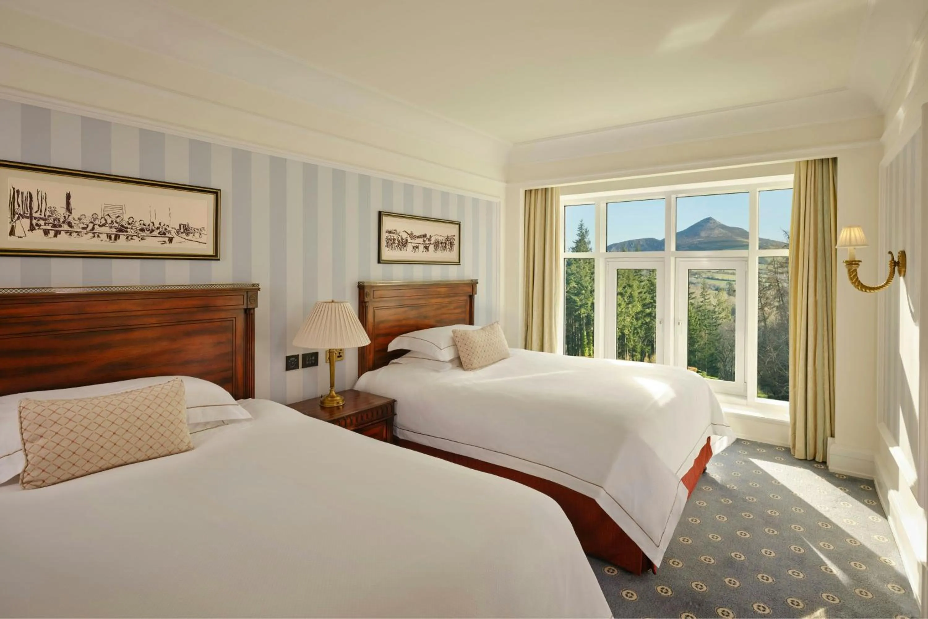 Bedroom, Bed in Powerscourt Hotel, Autograph Collection