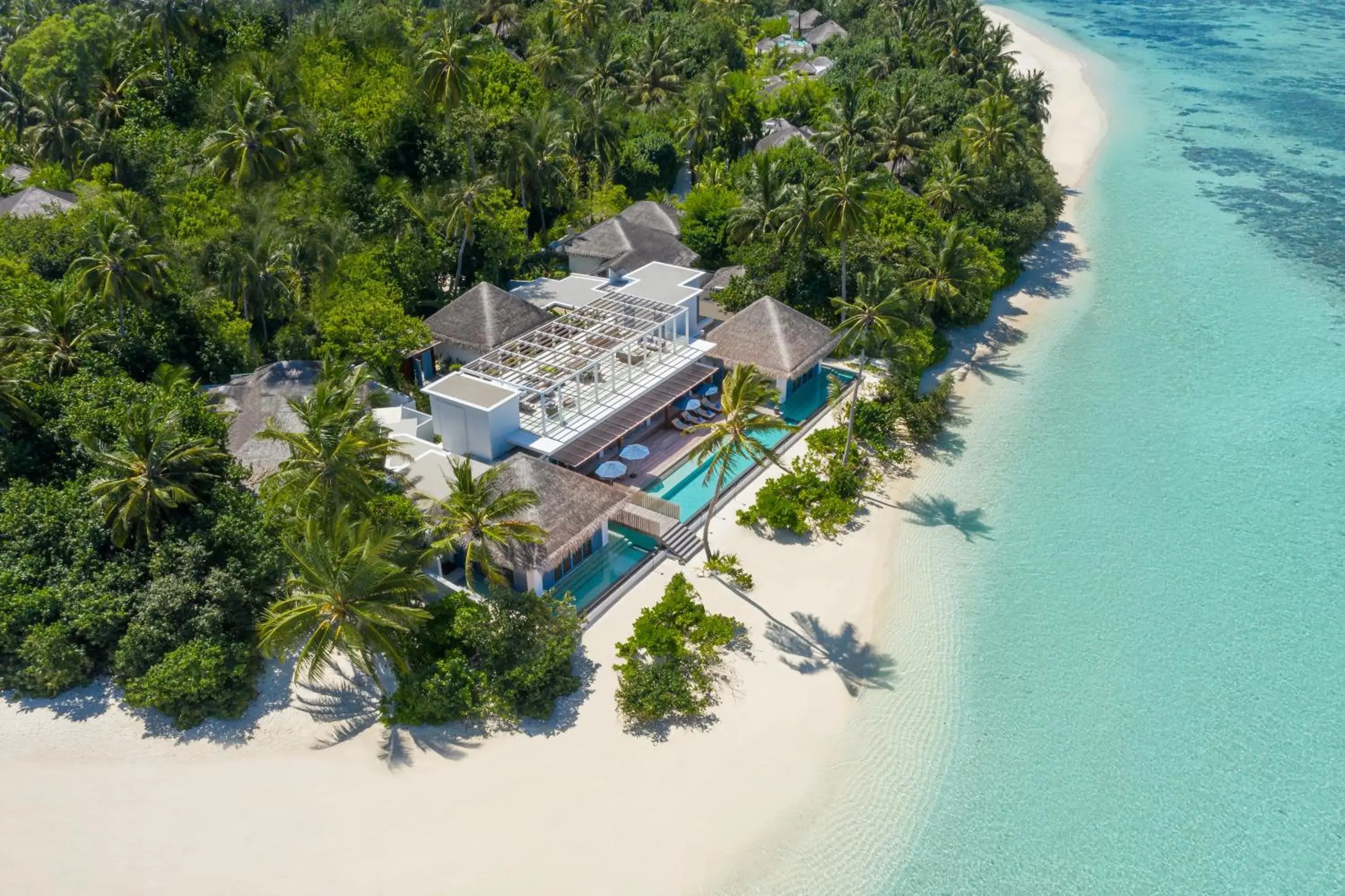 Bird's eye view in Raffles Maldives Meradhoo Bird's eye view in Raffles Maldives Meradhoo