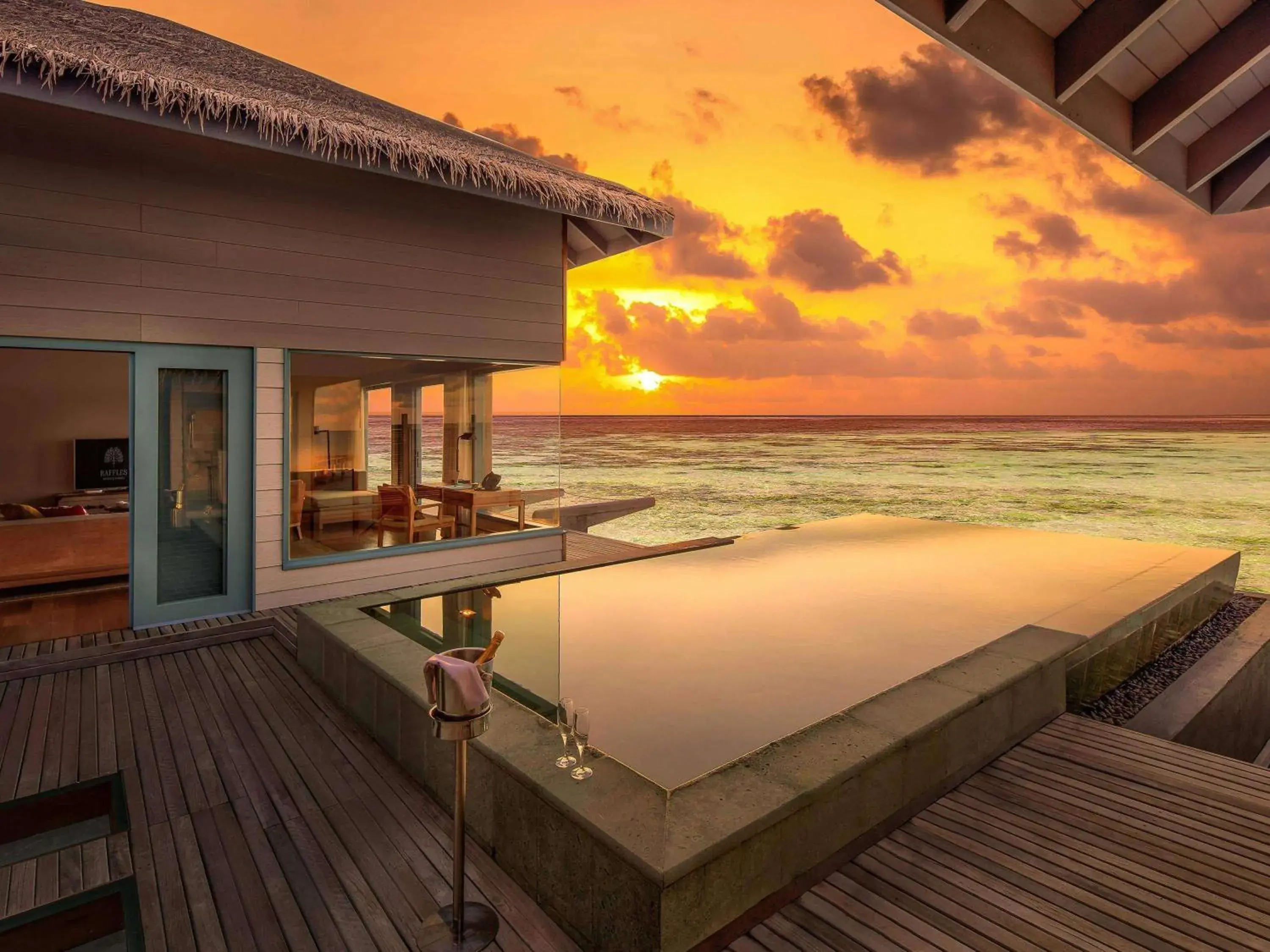 Bedroom in Raffles Maldives Meradhoo Bedroom in Raffles Maldives Meradhoo