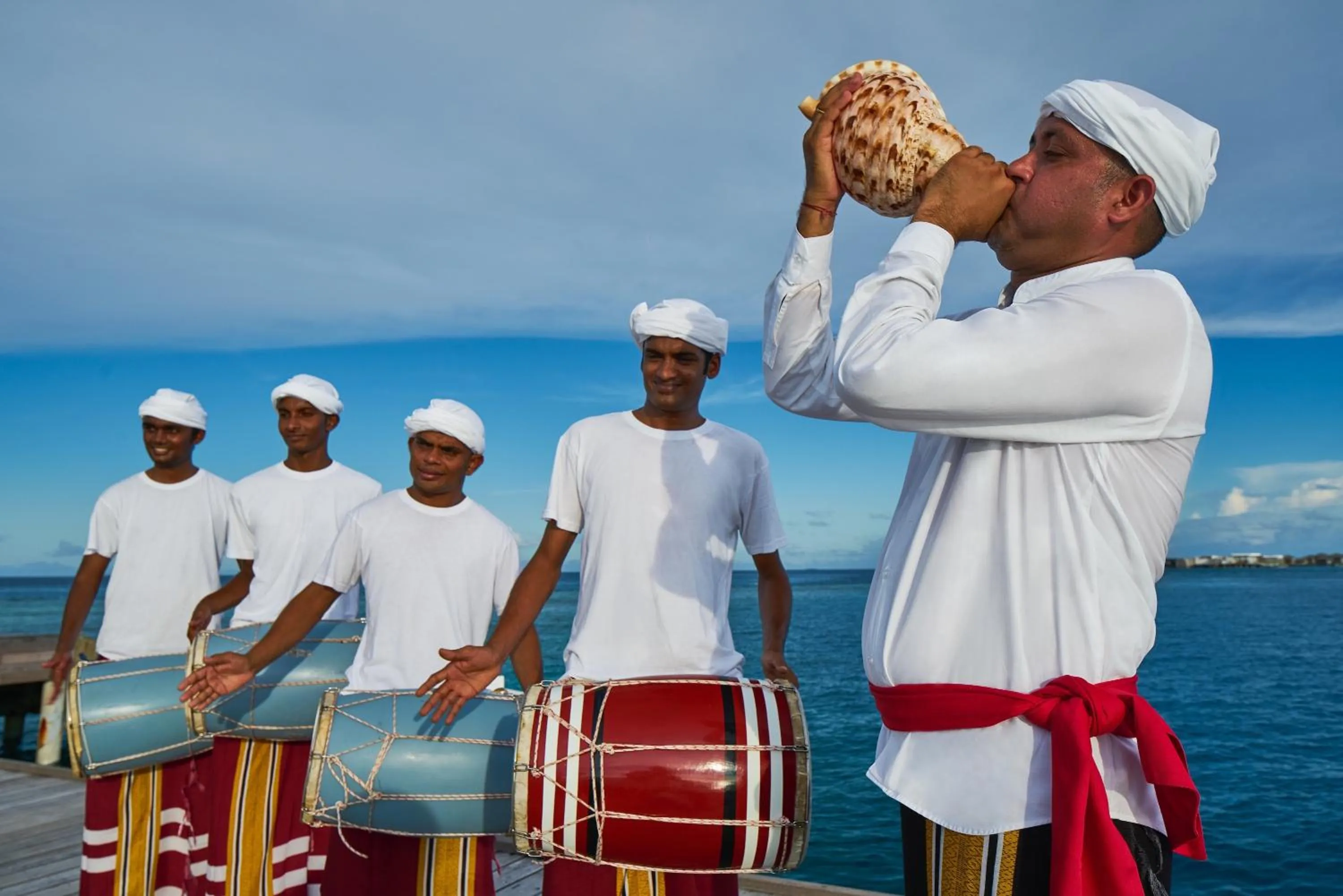 Staff in Raffles Maldives Meradhoo