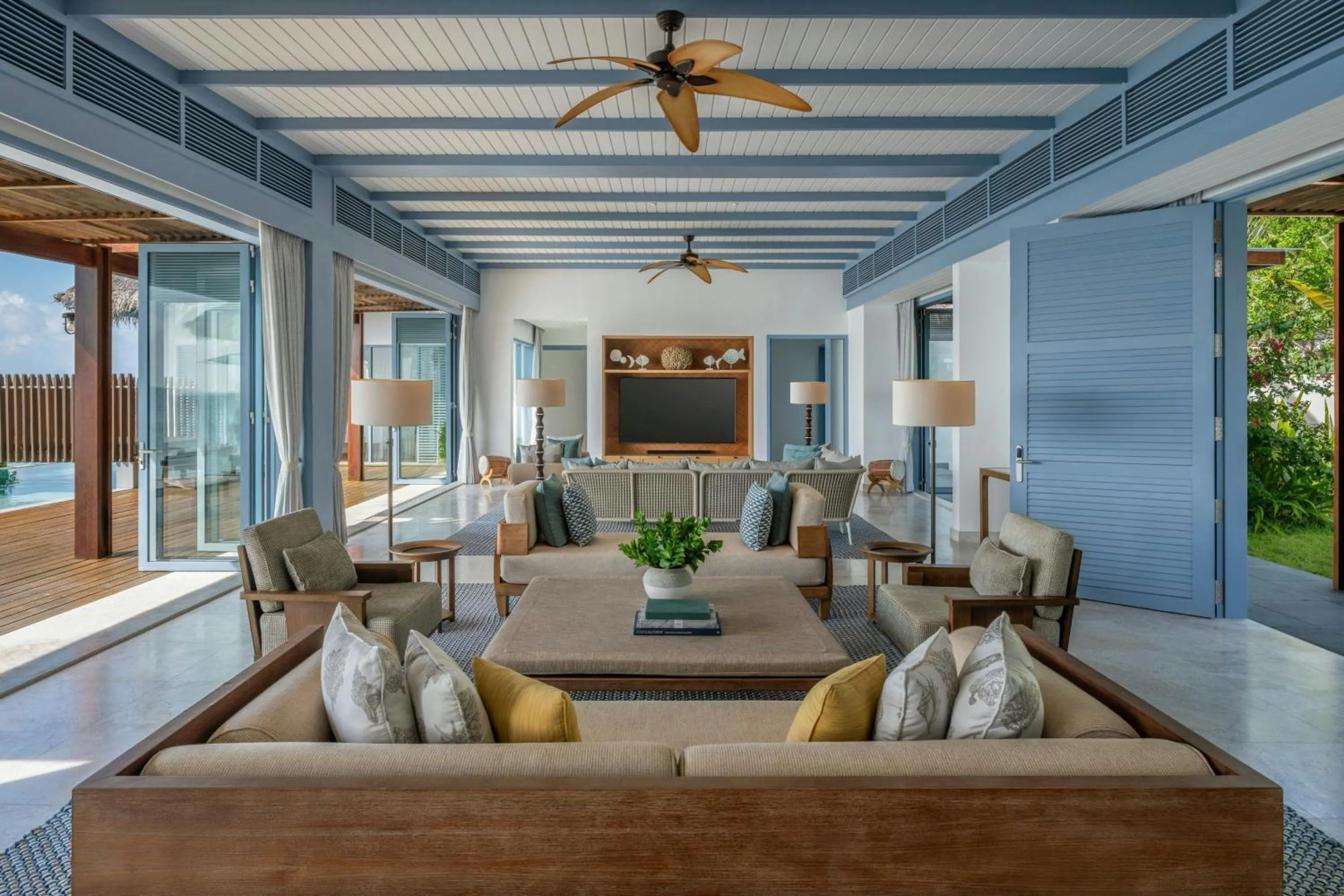Living room in The Halcyon Private Isles Maldives, Autograph Collection