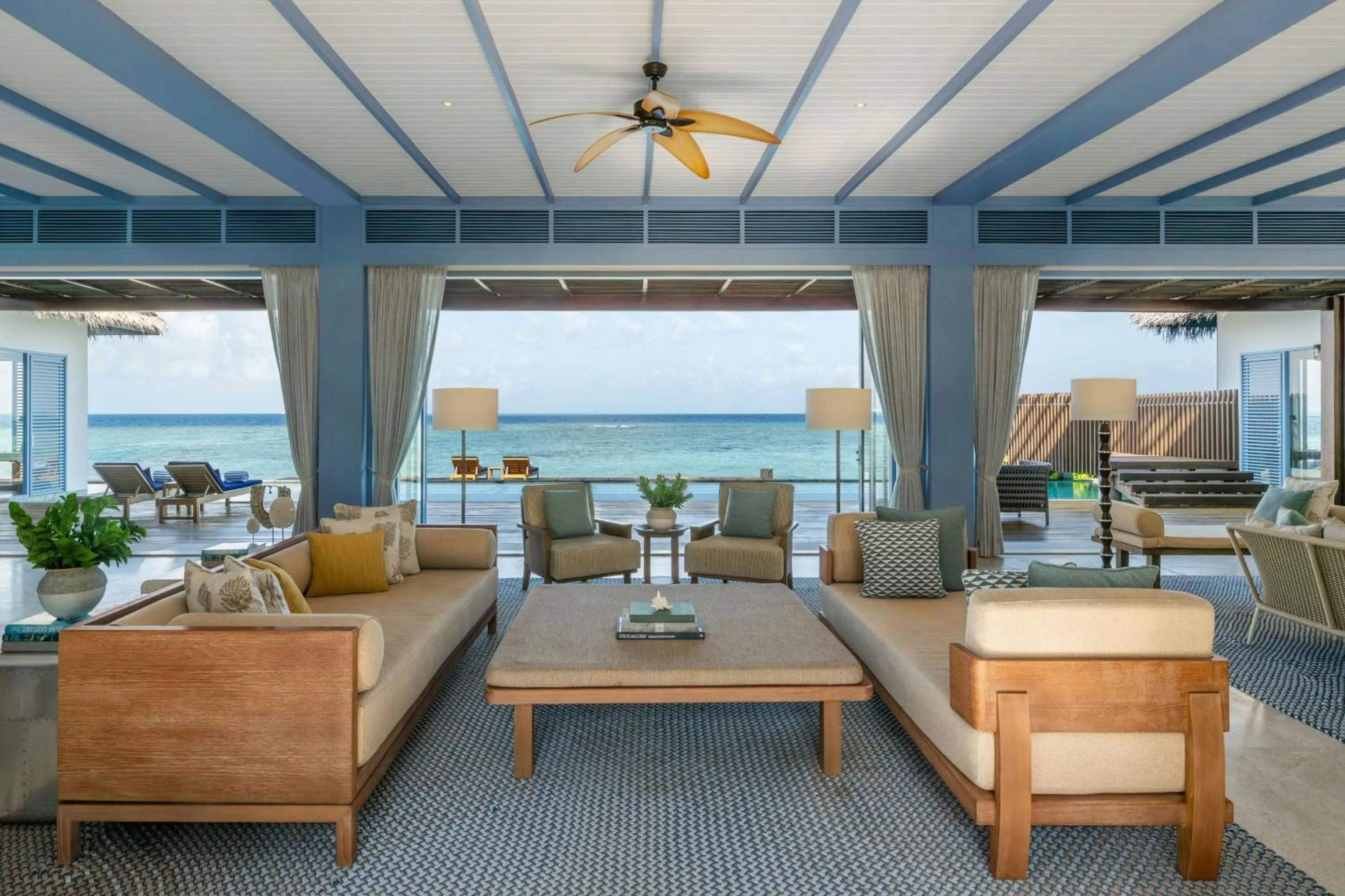 Living room in The Halcyon Private Isles Maldives, Autograph Collection