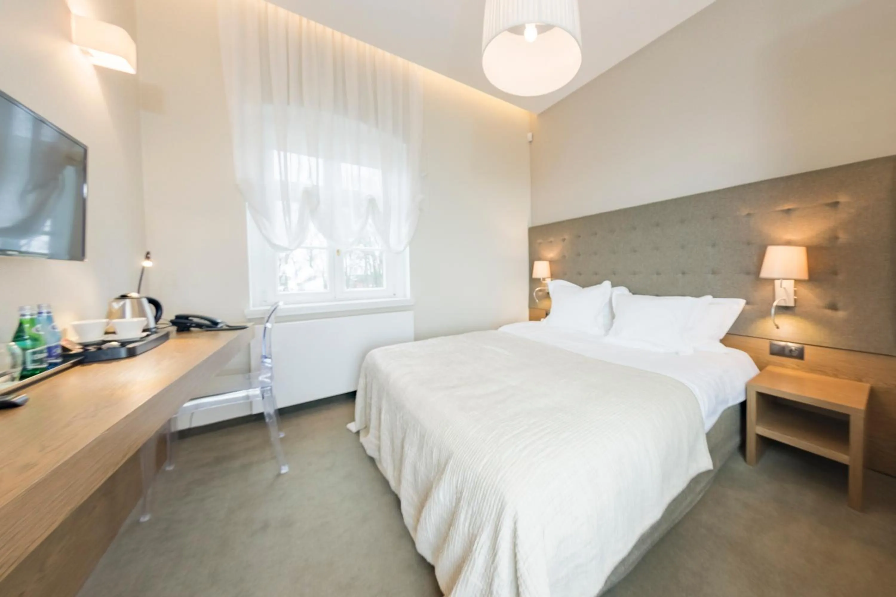 Bed in Hotel Jakubus