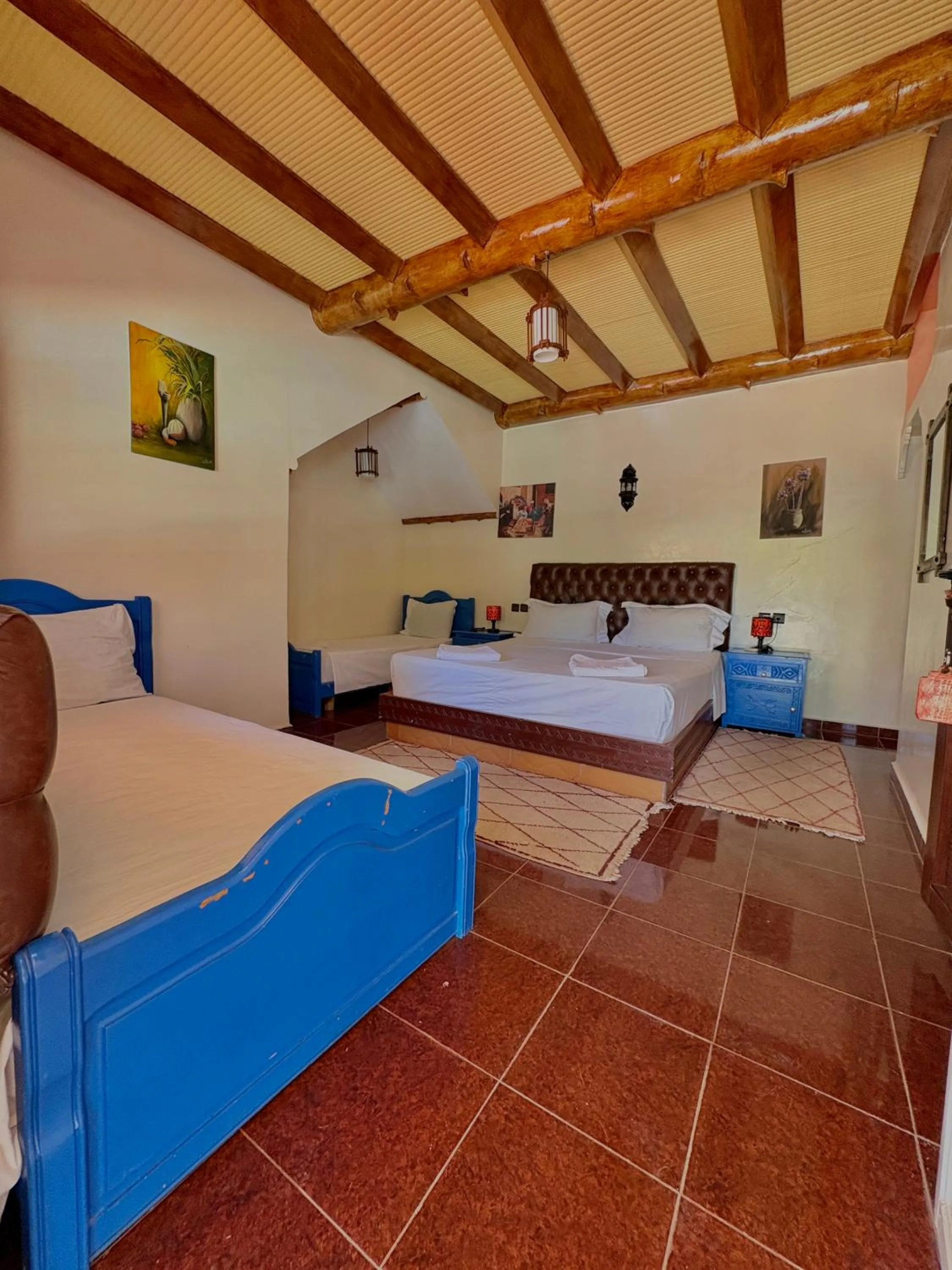 Bed in Hotel L'Arganier d'Ammelne