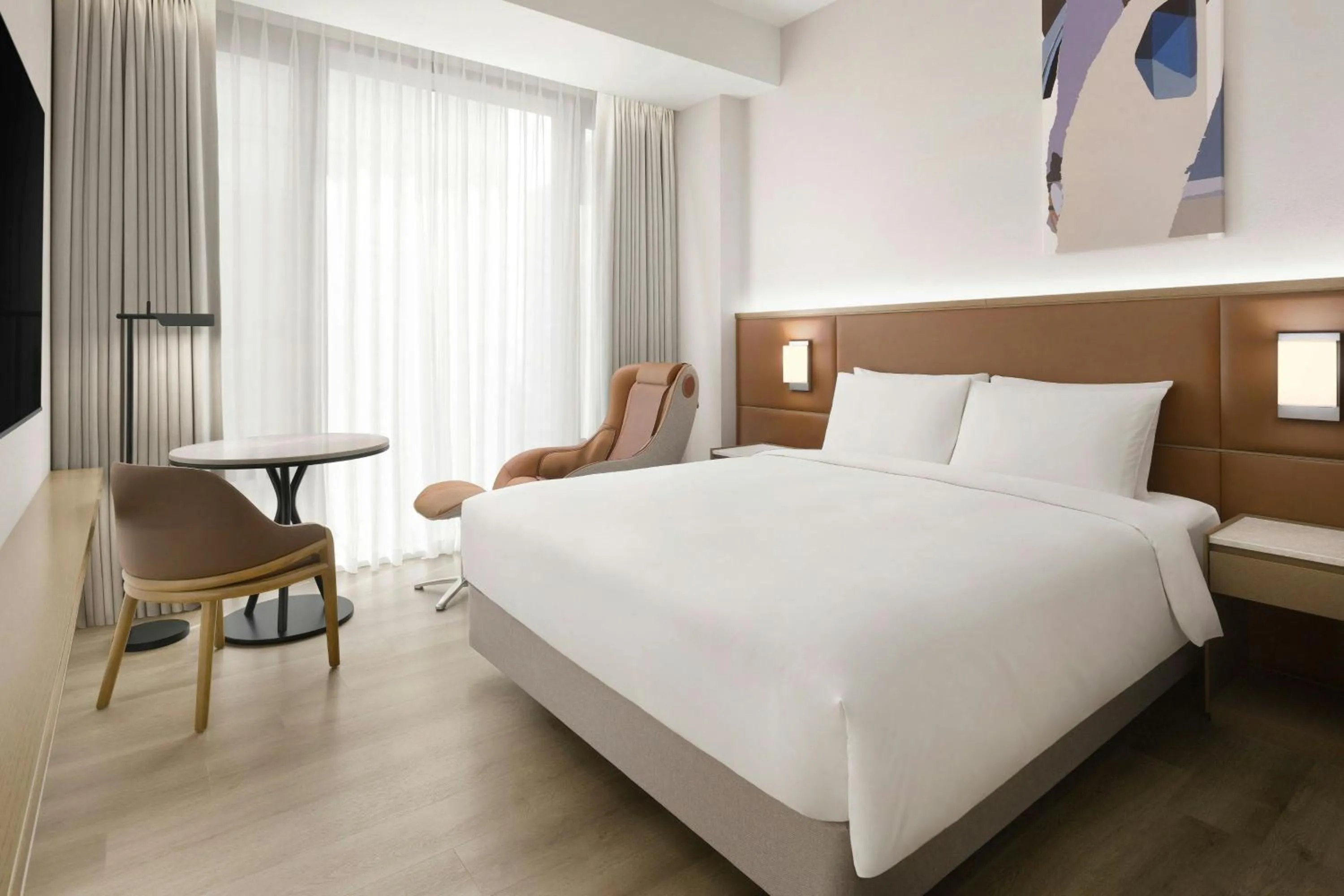 Photo of the whole room, Bed in AC Hotel by Marriott Seoul Gangnam