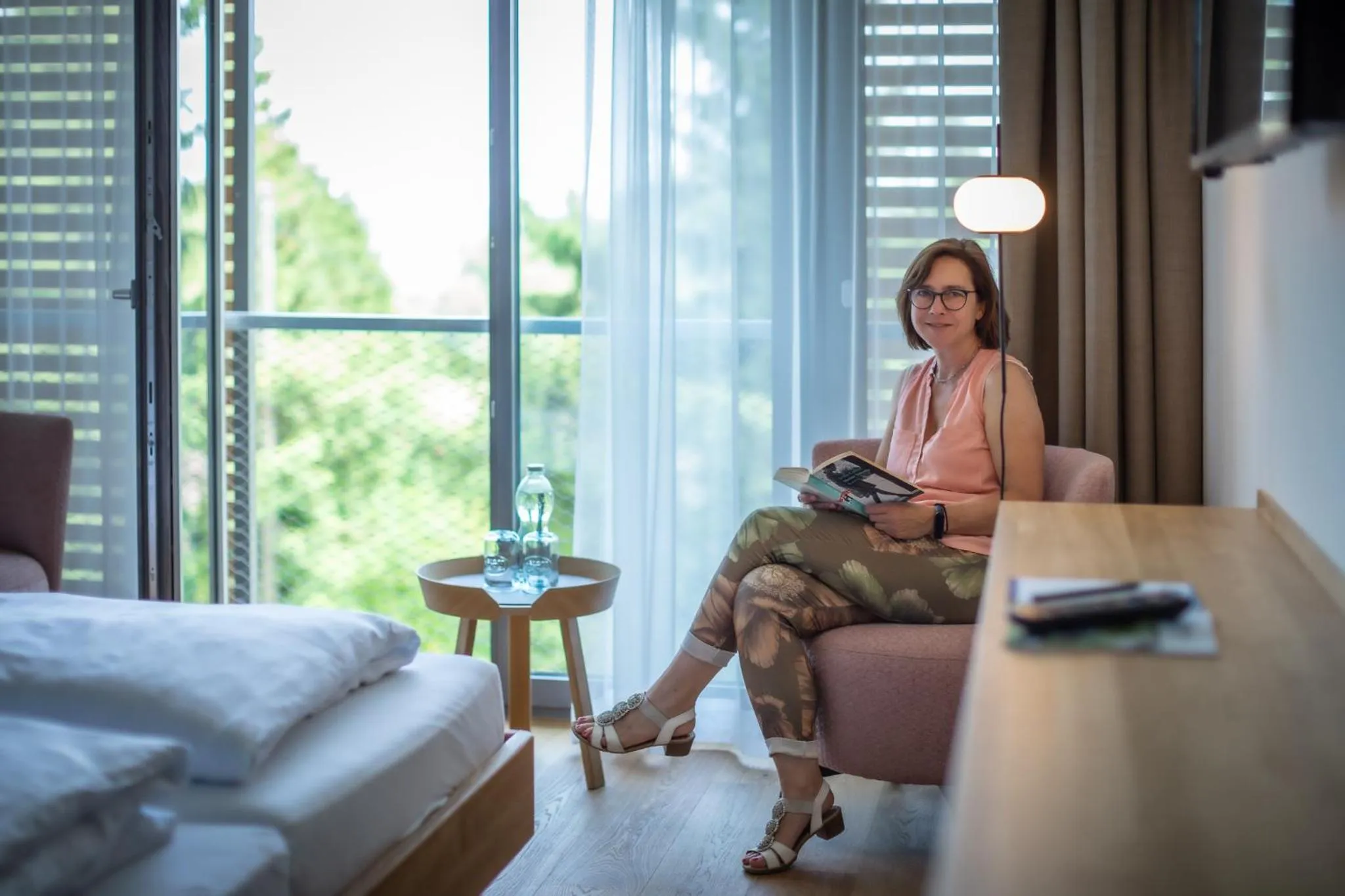 Living room, Bed in Seehörnle Bio Hotel & Gasthaus