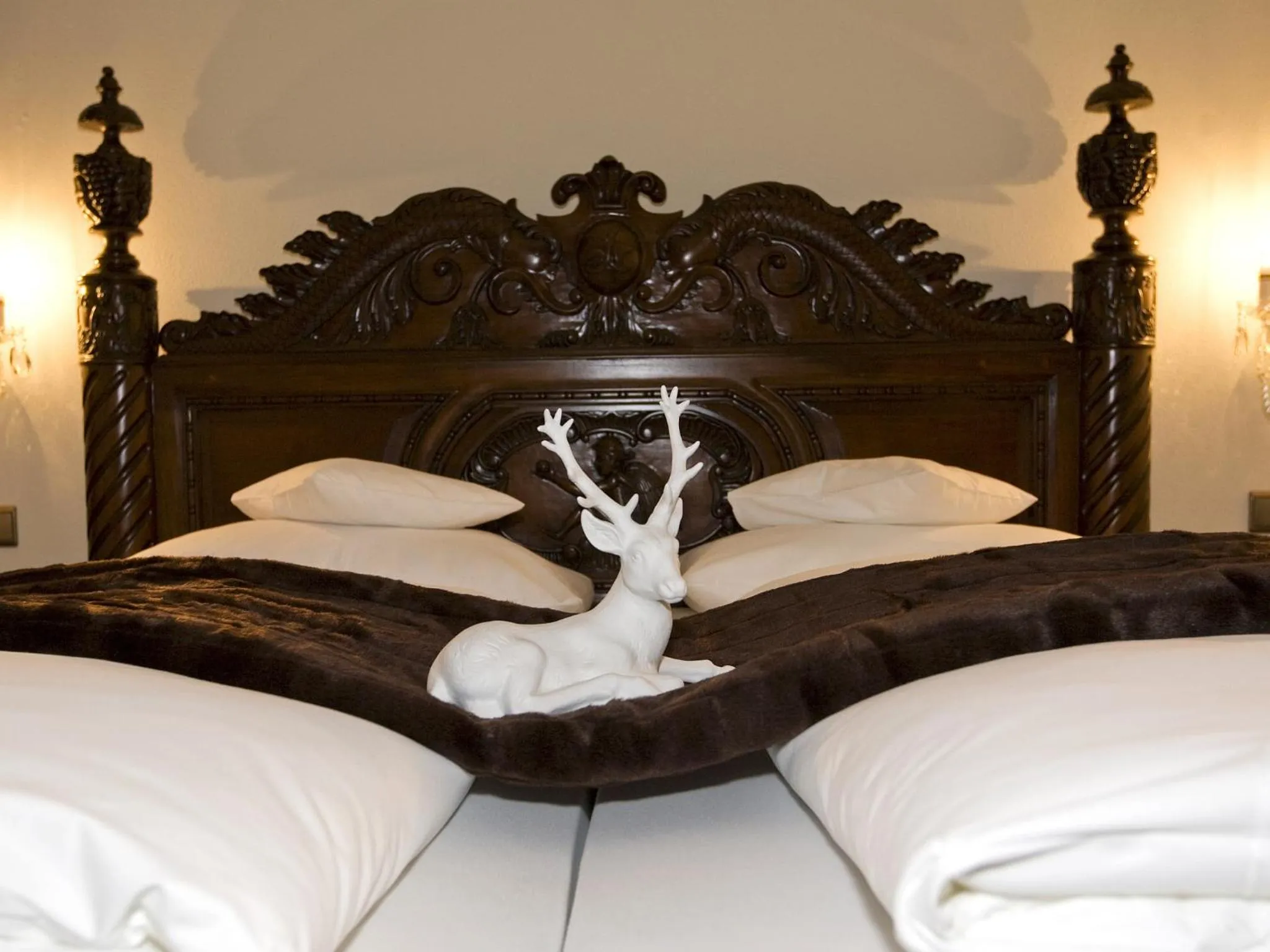 Bed in Seehotel Hartung & Ferienappartements