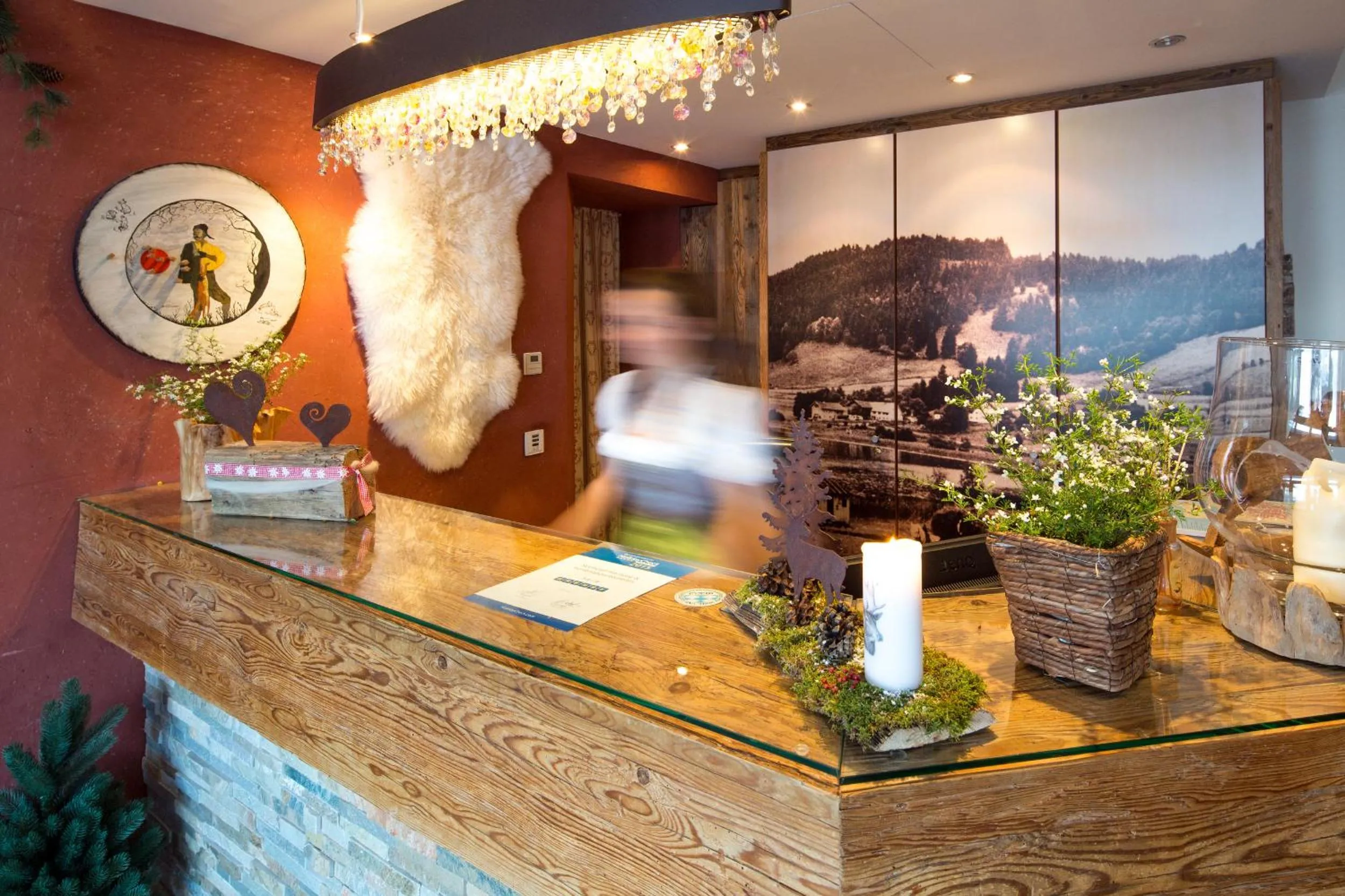 Lobby or reception in Seehotel Hartung & Ferienappartements