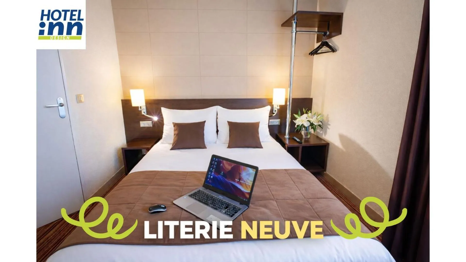 Bed in Hôtel Inn Design & Restaurant Poitiers