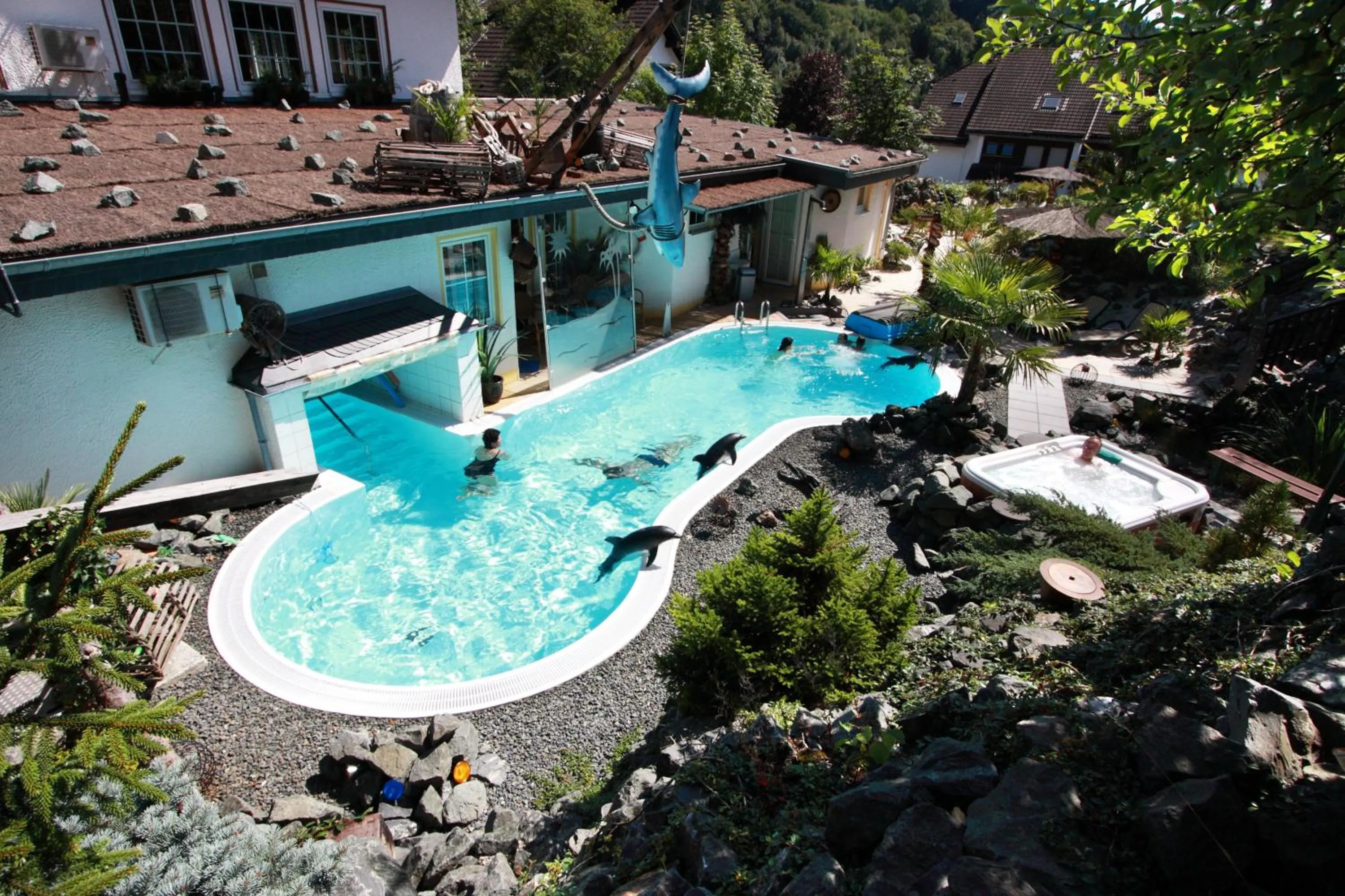 Swimming pool in Landhotel Grimmeblick