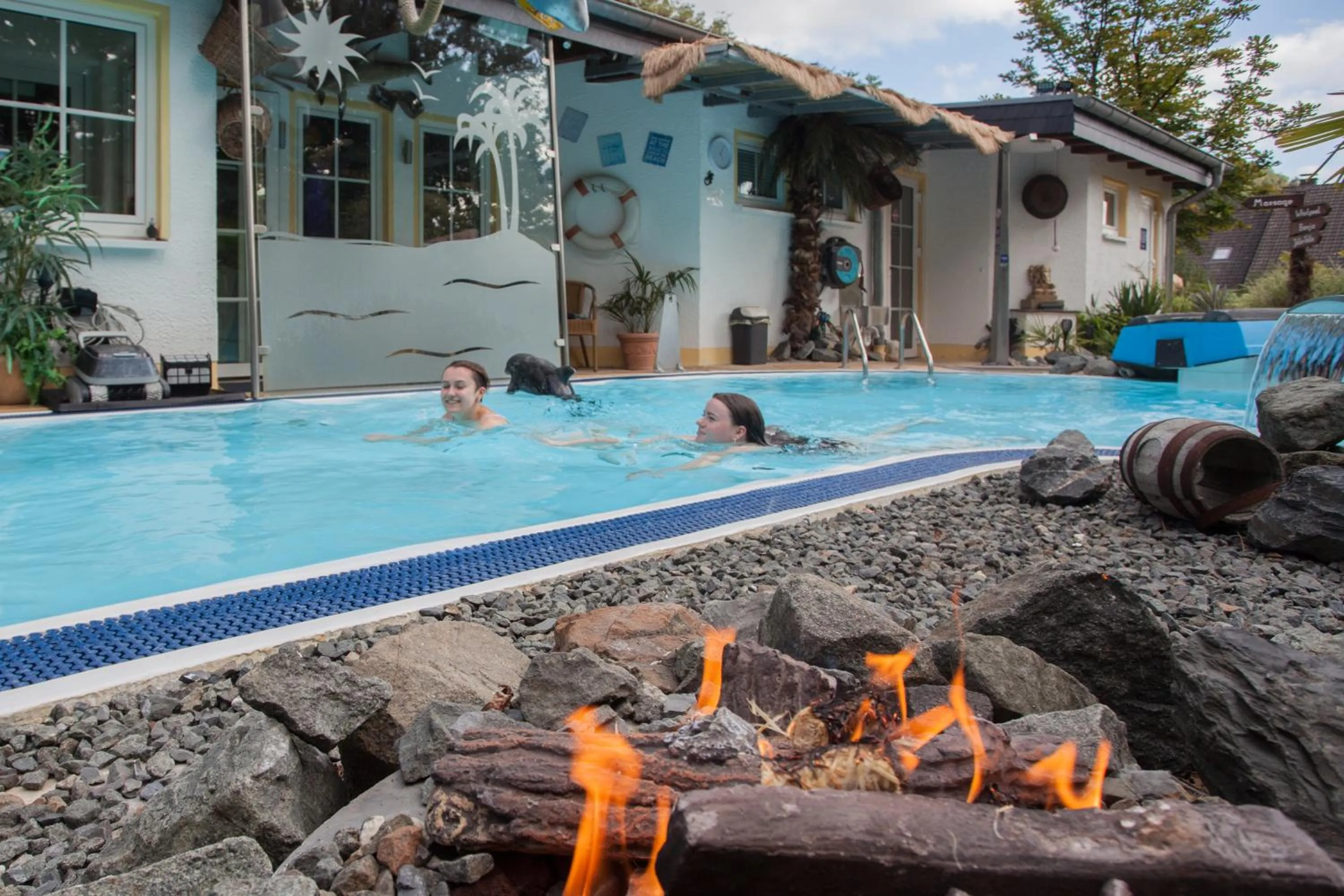 Swimming pool in Landhotel Grimmeblick