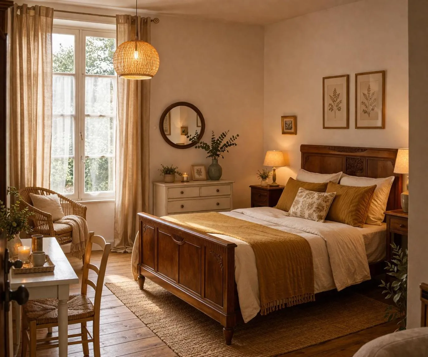 Bedroom, Bed in Maison Rives - Village du Livre de Montolieu