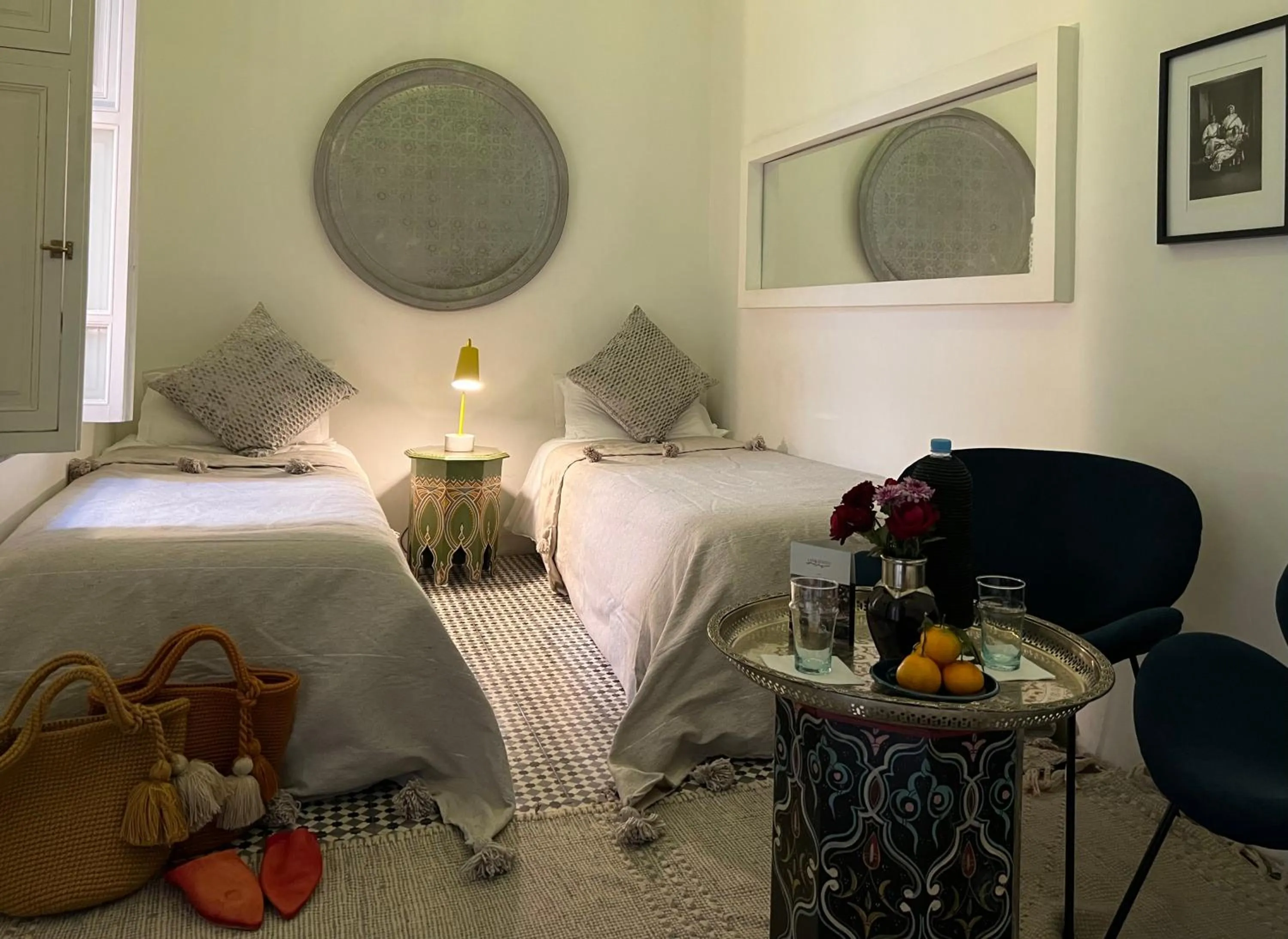 Decorative detail, Bed in Riad Albatoul