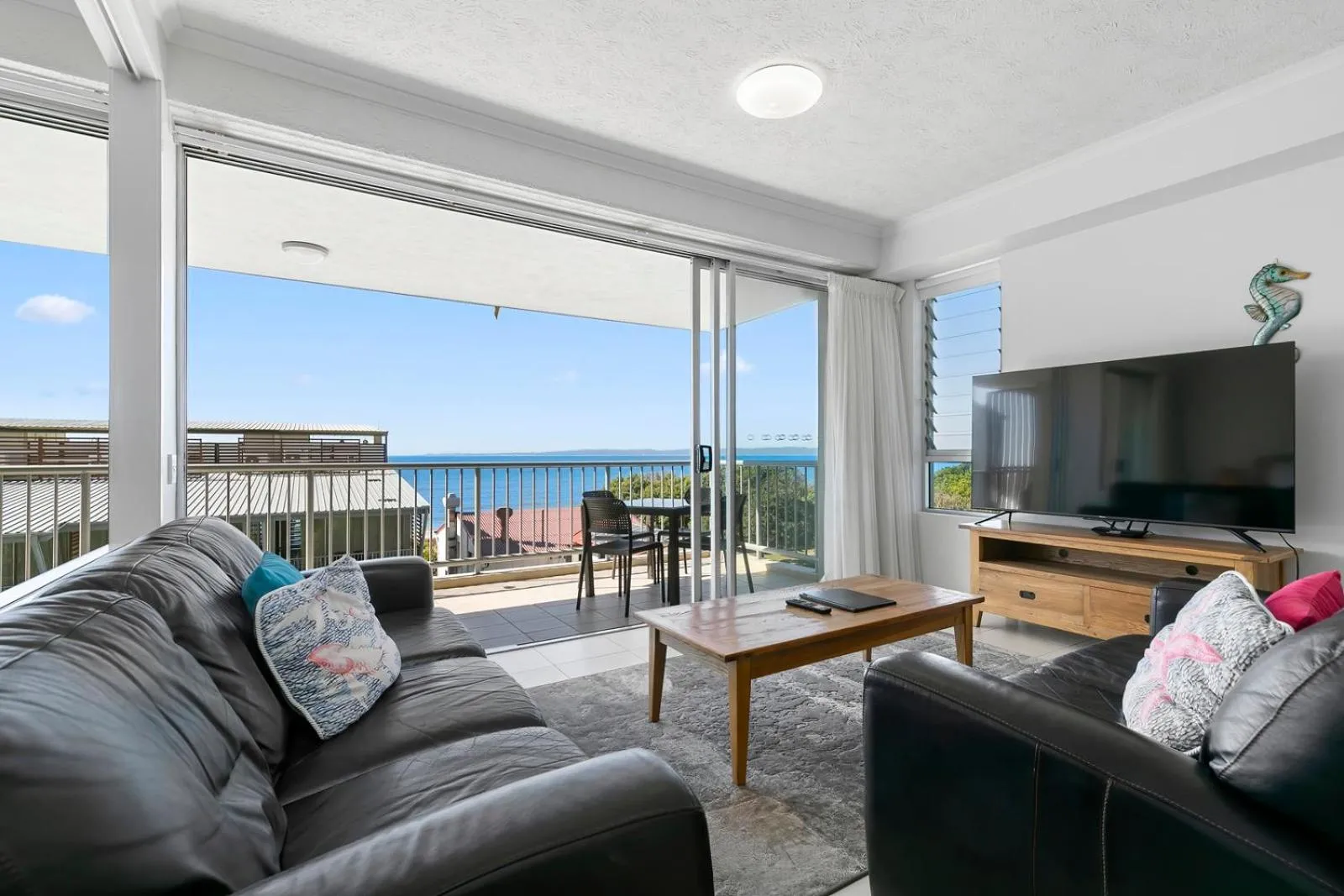 Living room in On The Beach Resort Bribie Island