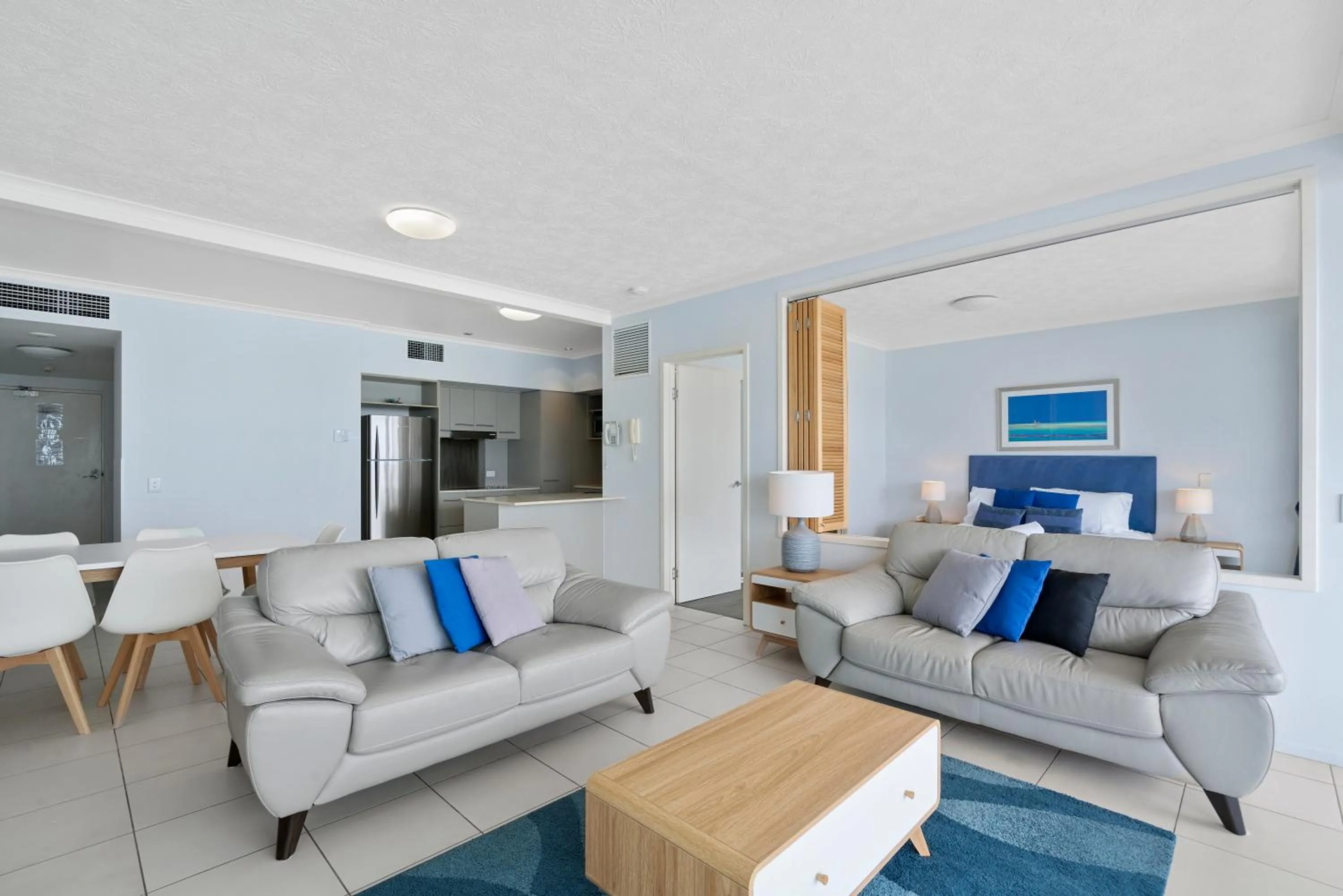 Living room in On The Beach Resort Bribie Island