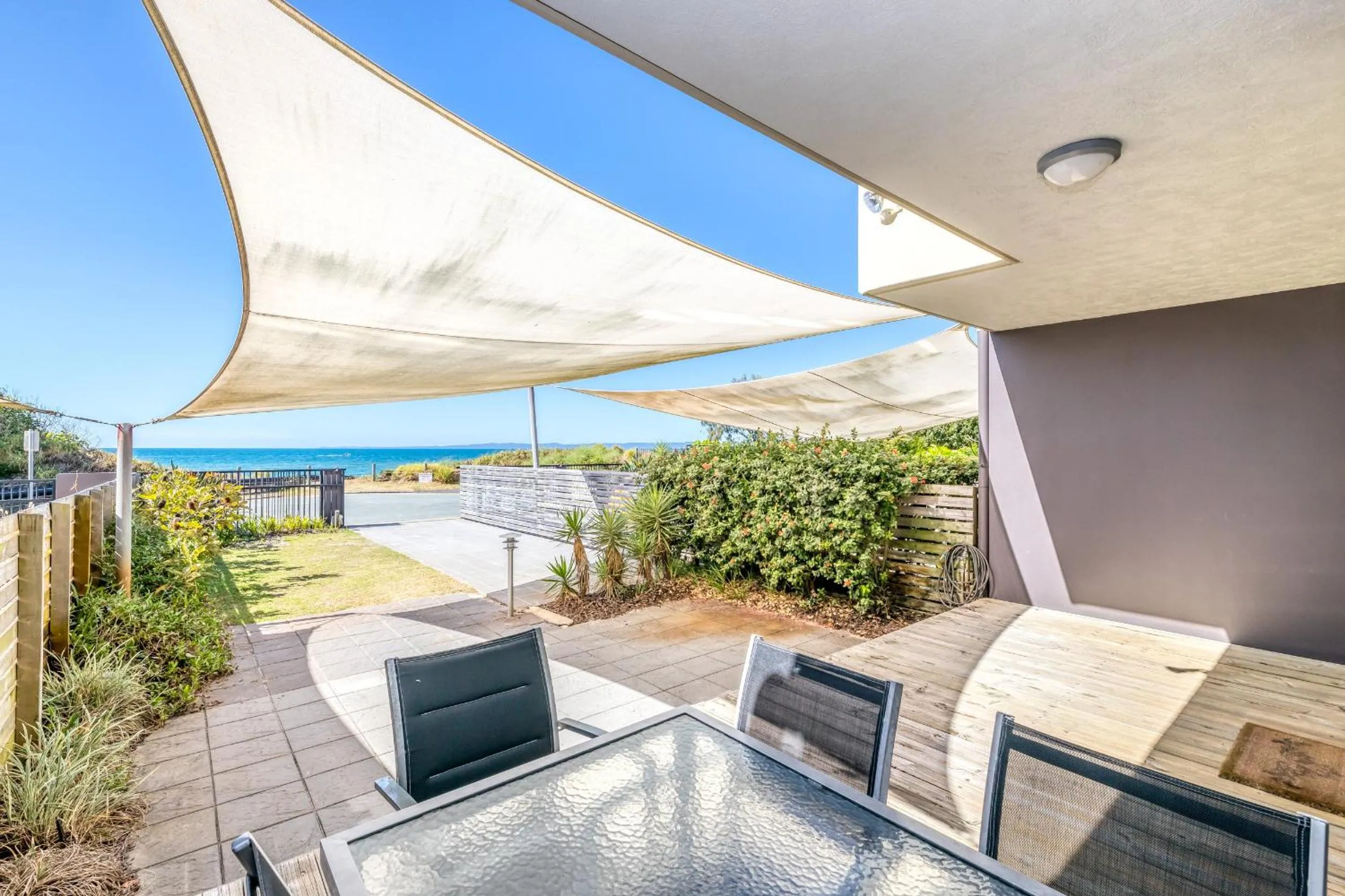 Patio in On The Beach Resort Bribie Island