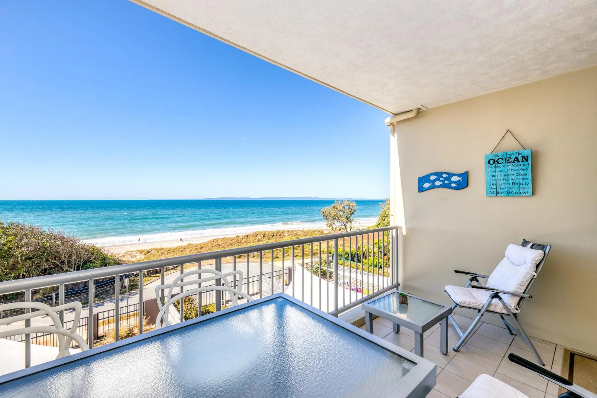 Balcony/Terrace in On The Beach Resort Bribie Island