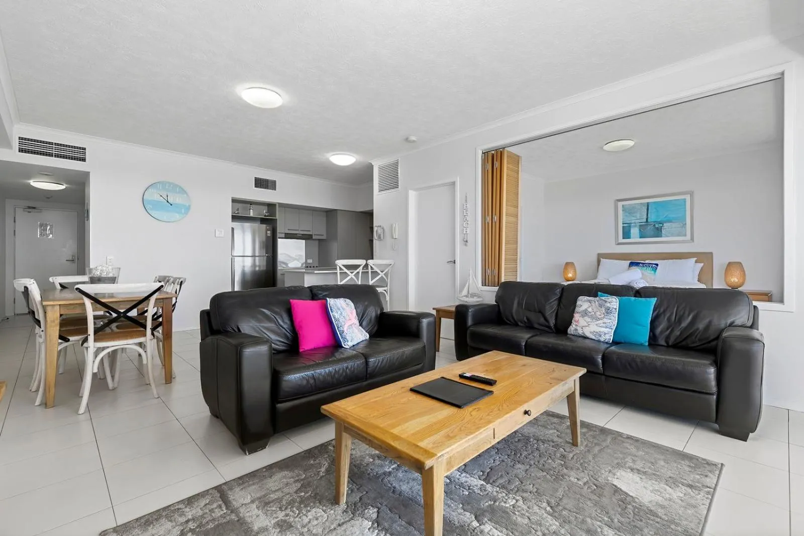 Living room in On The Beach Resort Bribie Island