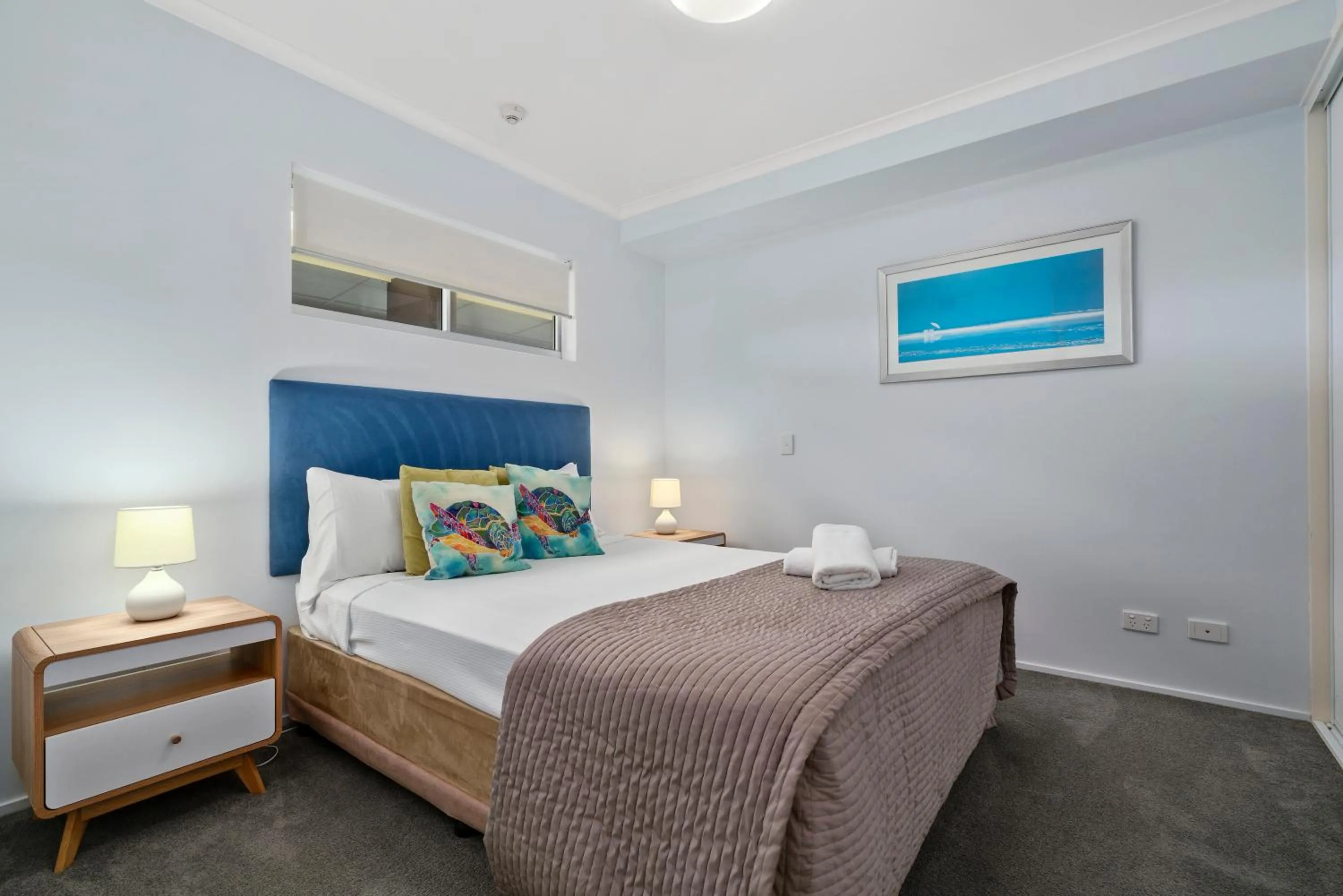 Bedroom, Bed in On The Beach Resort Bribie Island