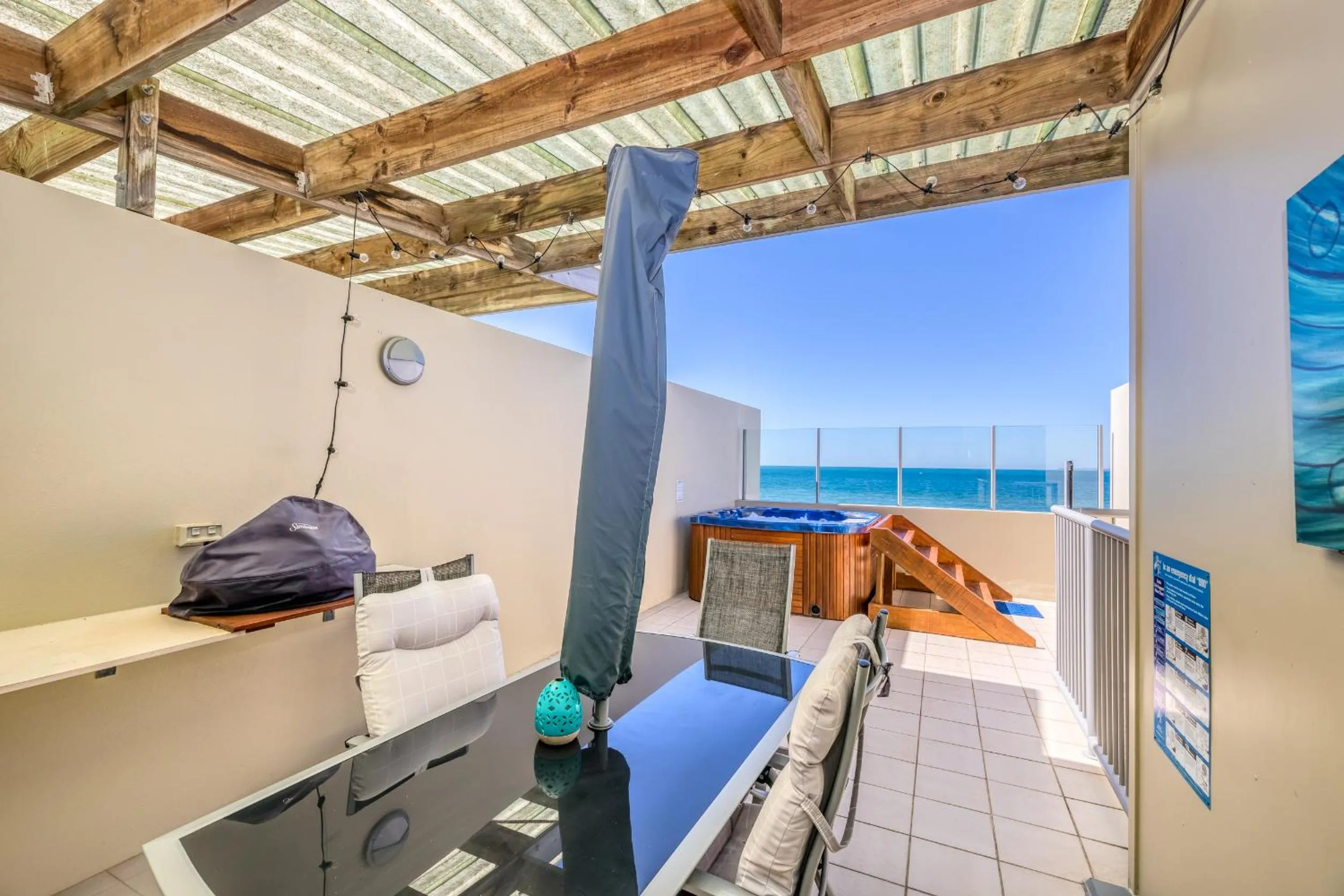 Balcony/Terrace in On The Beach Resort Bribie Island