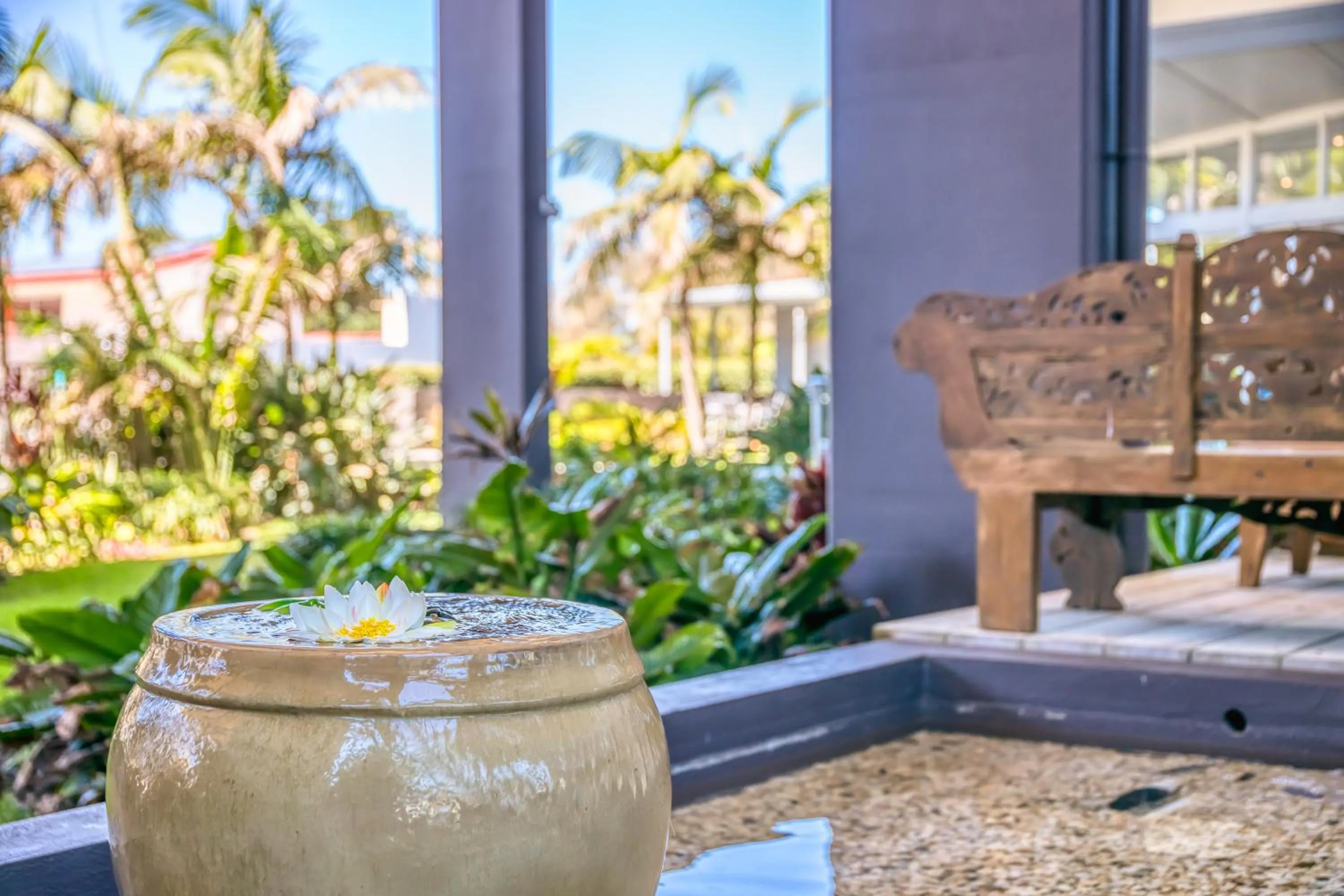 Garden in On The Beach Resort Bribie Island