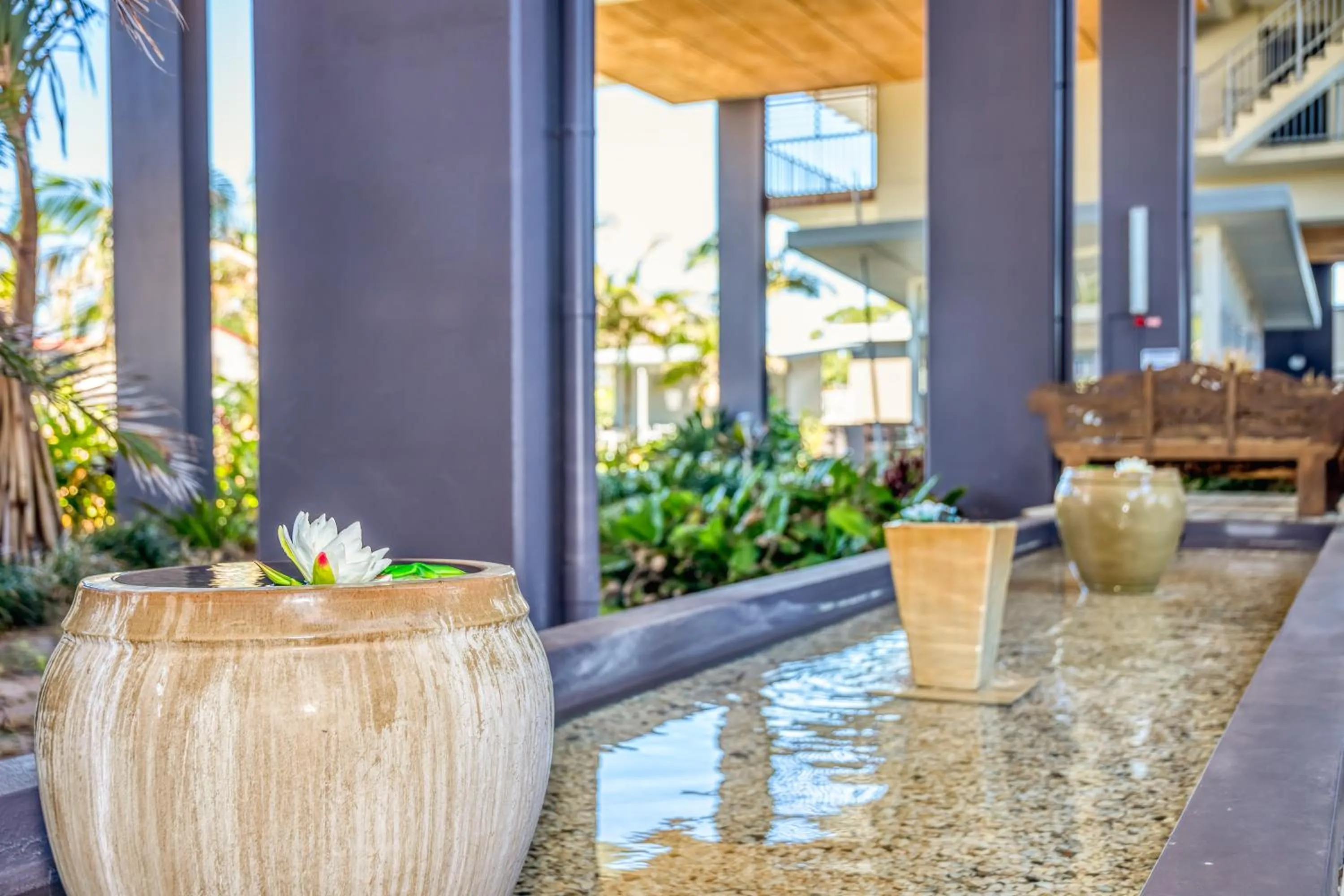 Garden in On The Beach Resort Bribie Island