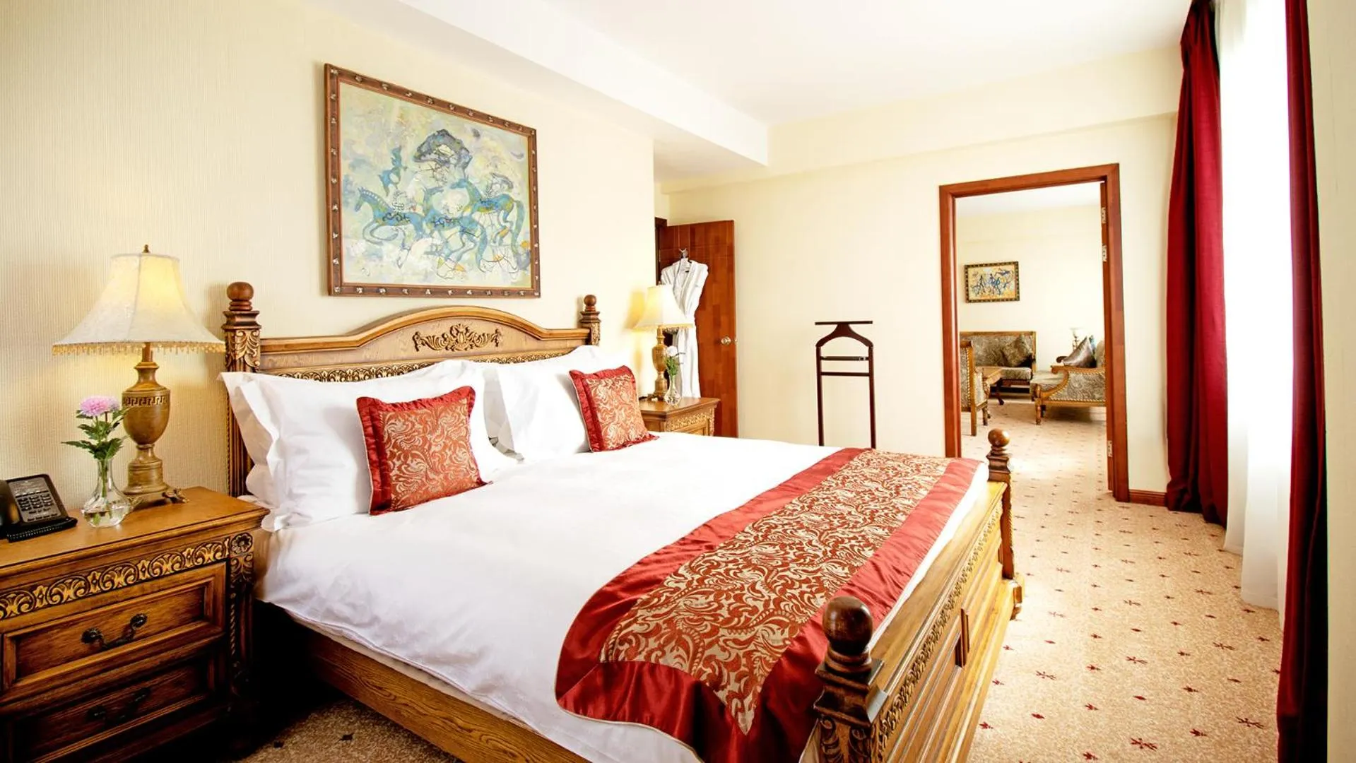 Property building, Bed in Kempinski Hotel Khan Palace