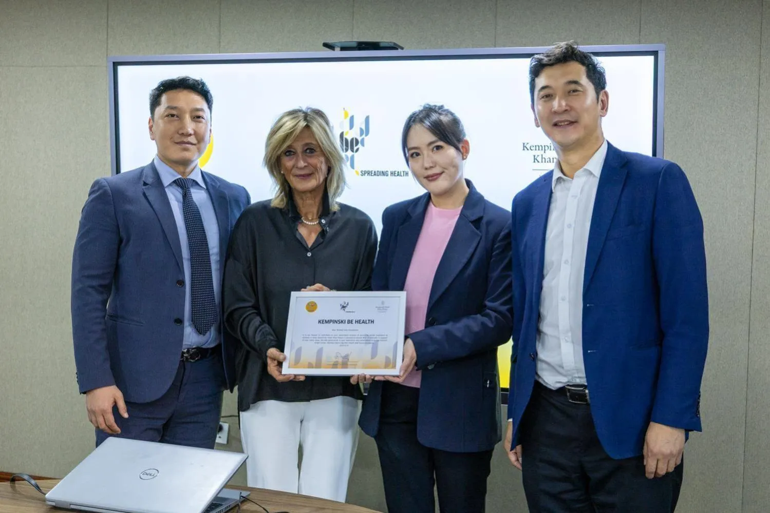 On site in Kempinski Hotel Khan Palace