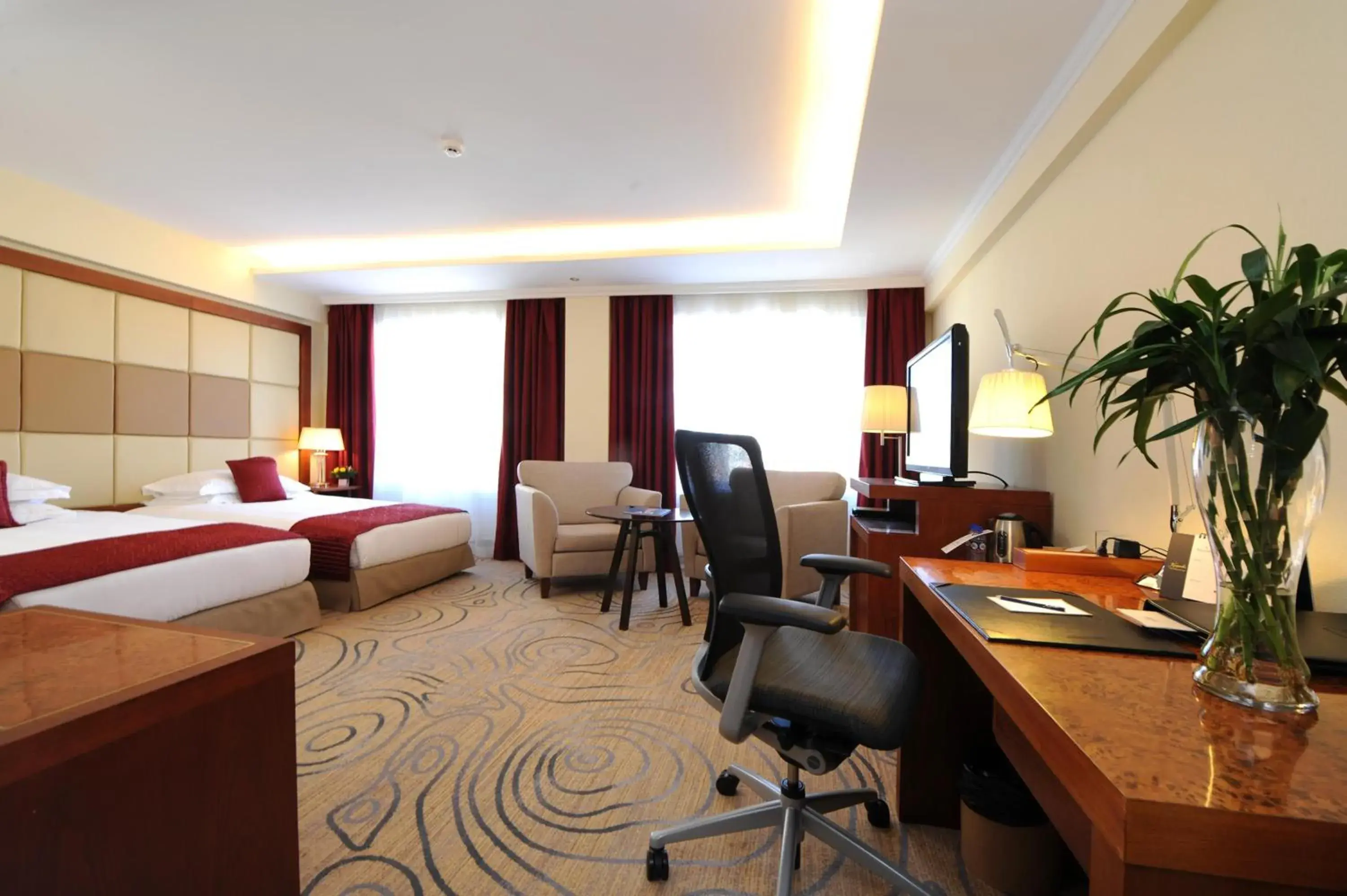 Bedroom, Bed in Kempinski Hotel Khan Palace Bedroom, Bed in Kempinski Hotel Khan Palace