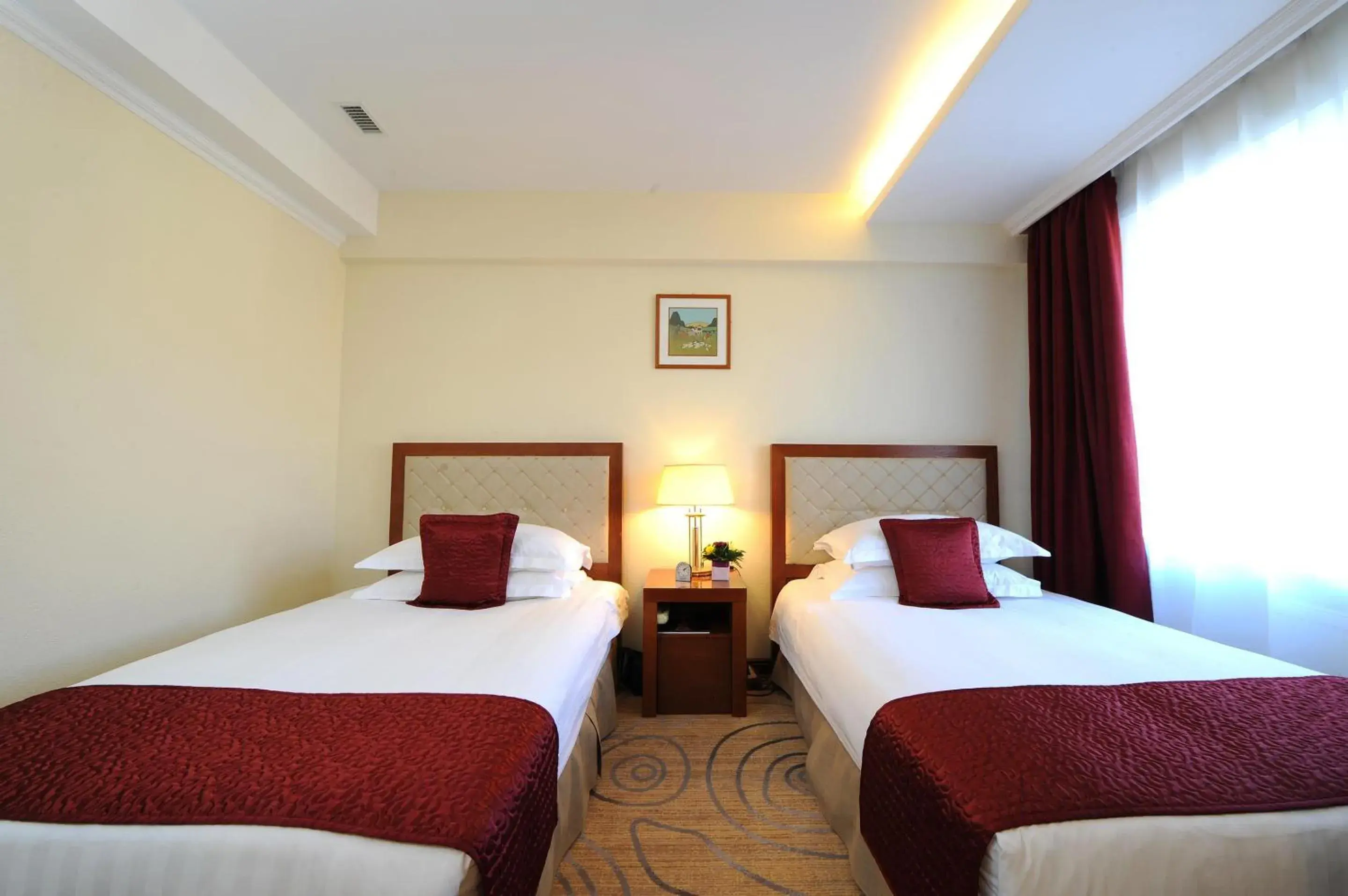 Bedroom, Bed in Kempinski Hotel Khan Palace Bedroom, Bed in Kempinski Hotel Khan Palace