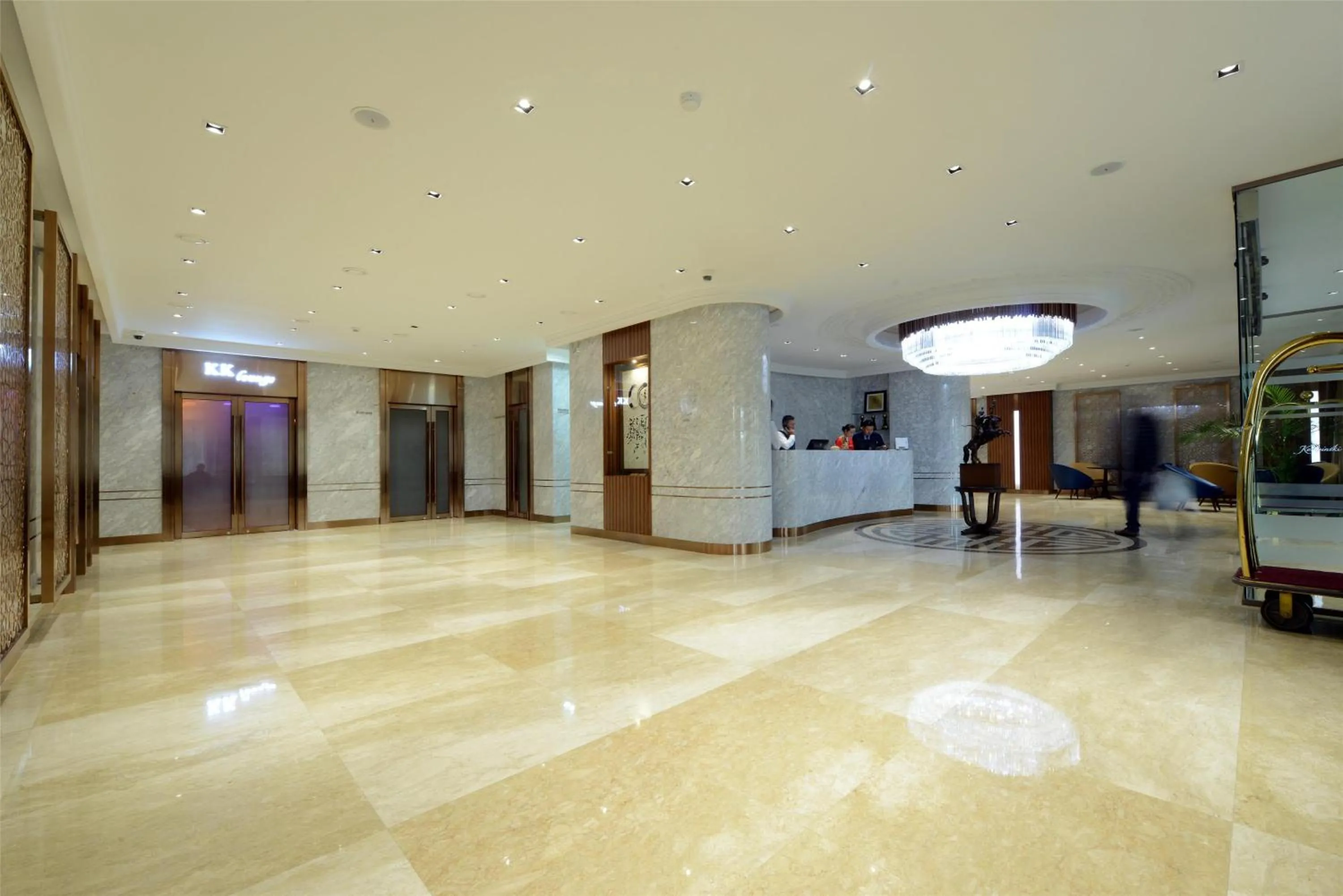 Lobby or reception in Kempinski Hotel Khan Palace