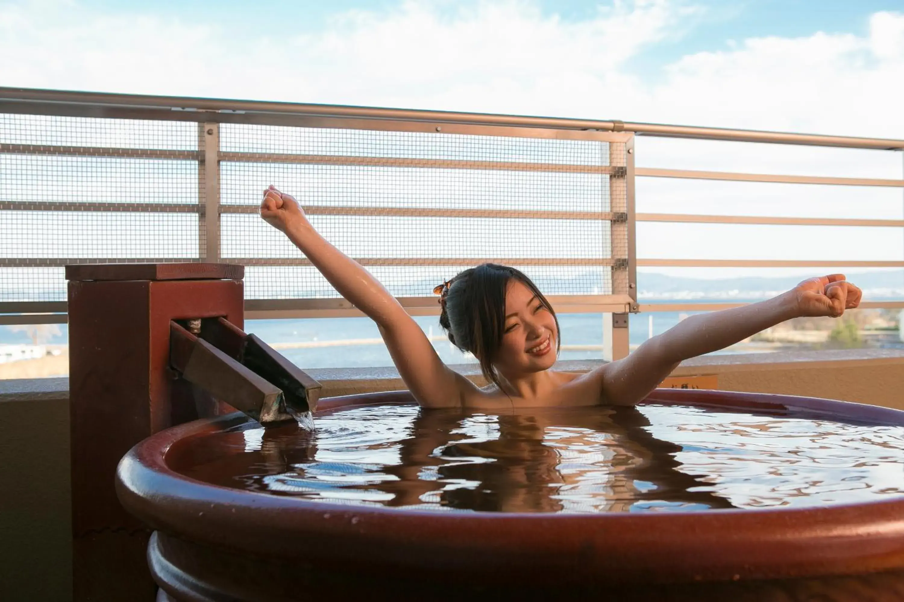 Japanese-Style Deluxe Room with Open-Air Bath in Biwako Ryokusuitei Japanese-Style Deluxe Room with Open-Air Bath in Biwako Ryokusuitei