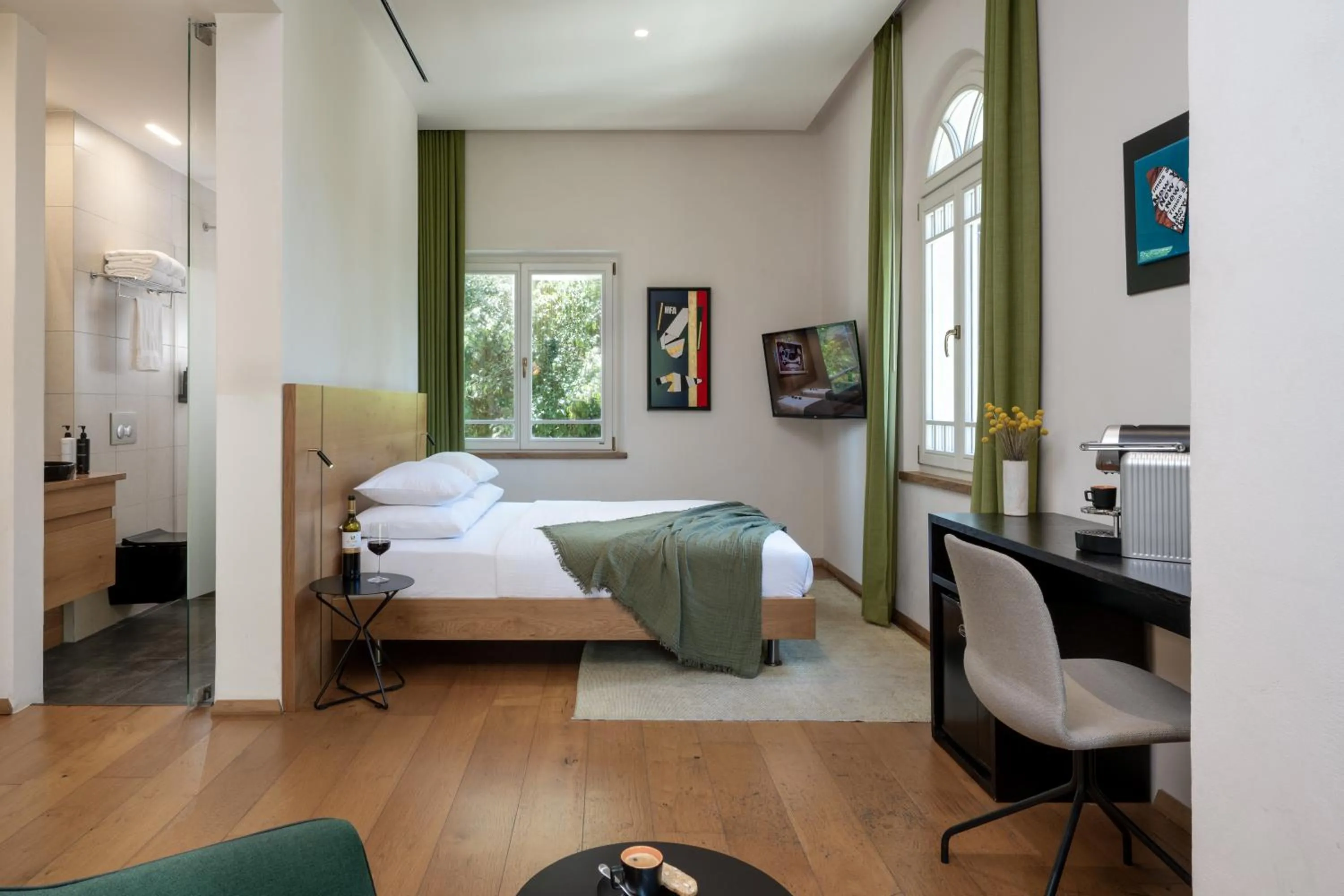 Bed in Schumacher Hotel Haifa