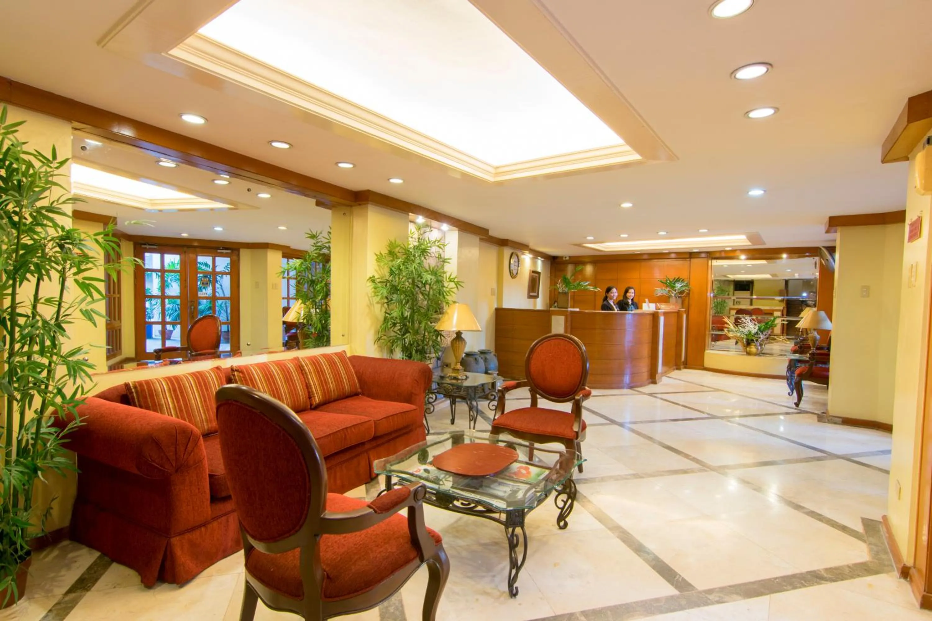 Lobby or reception in The Manor Hotel