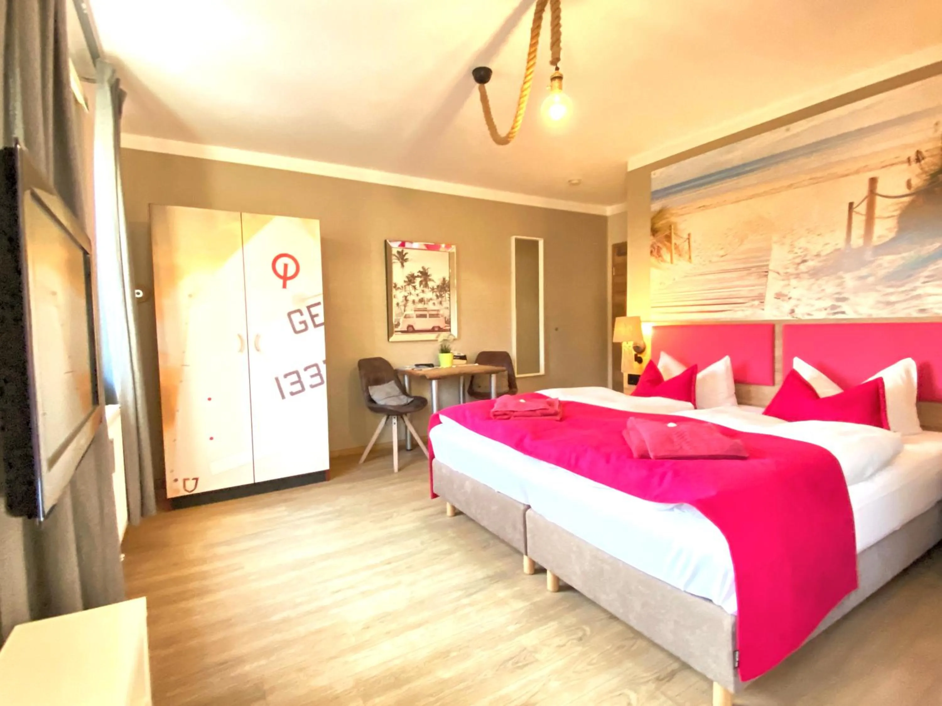 Bed in feels Beach Club Hotel