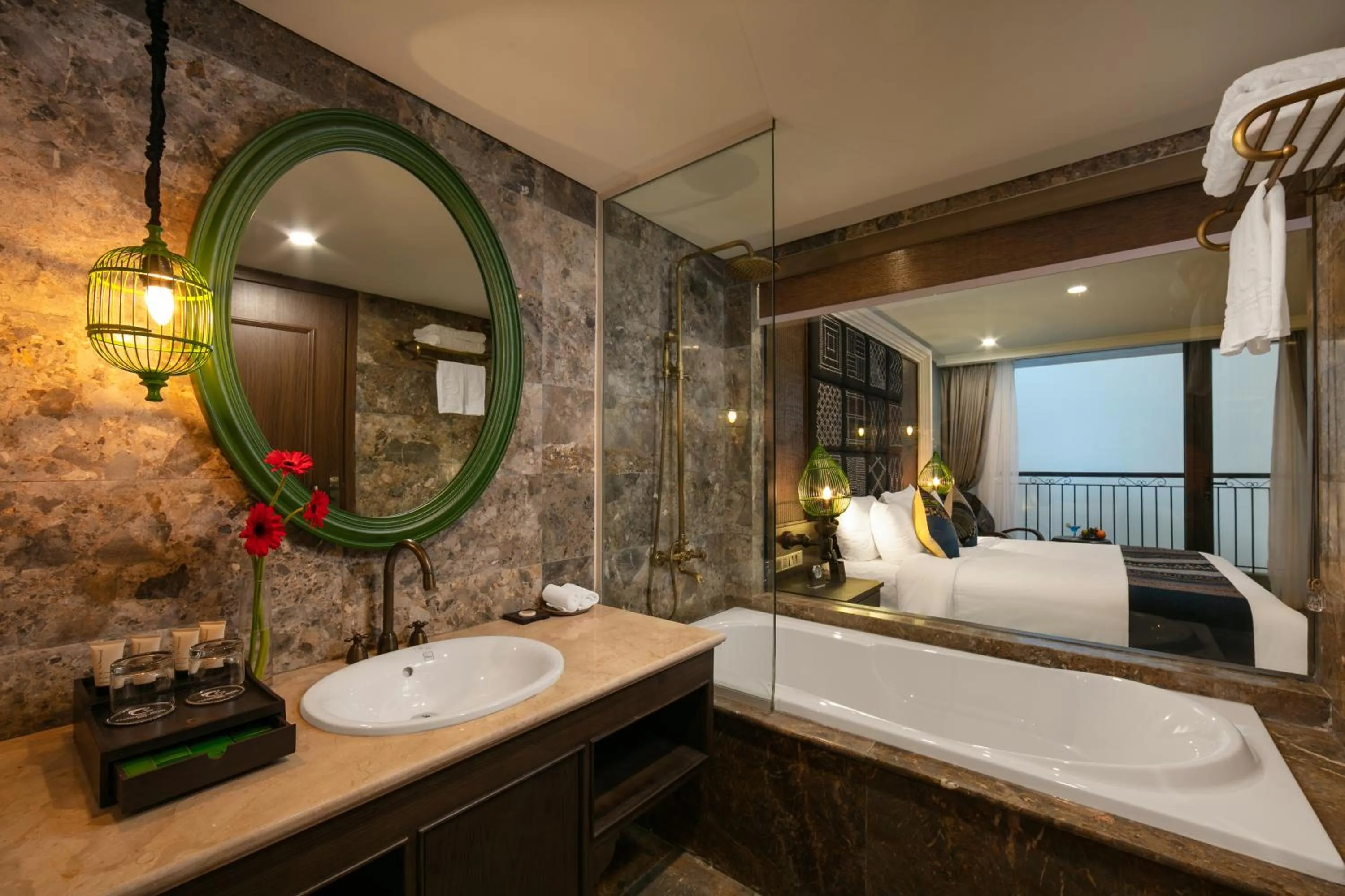 Shower, Bed in Pistachio Hotel Sapa